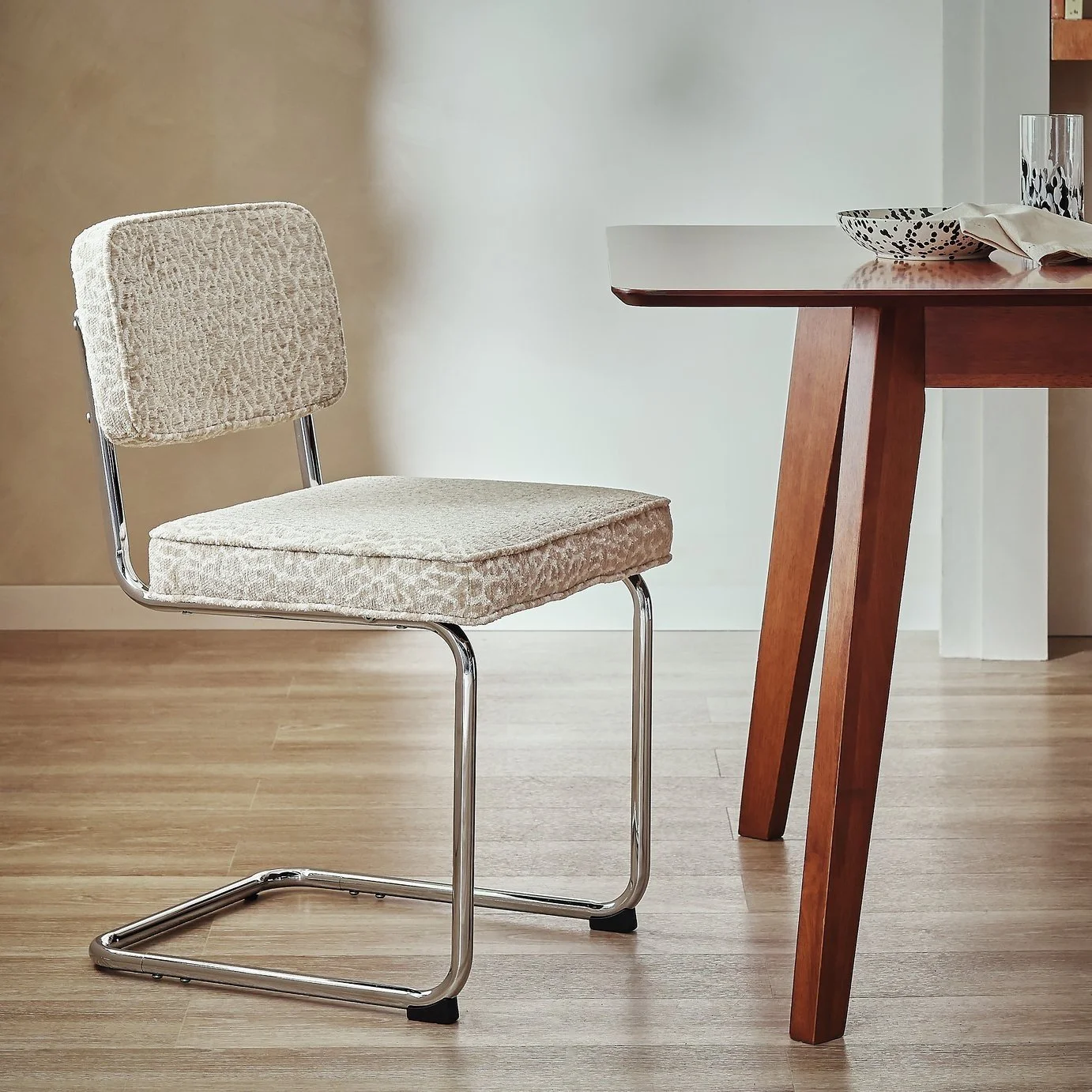Habitat Enzu Metal Dining Chair - Leopard 17617506.jpg