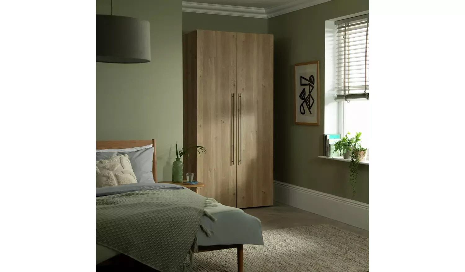 2 Door Wardrobe - Oak
