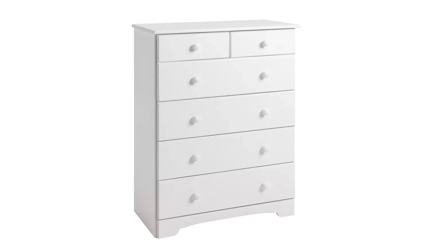 Nordic 6 Drawer Chest - White