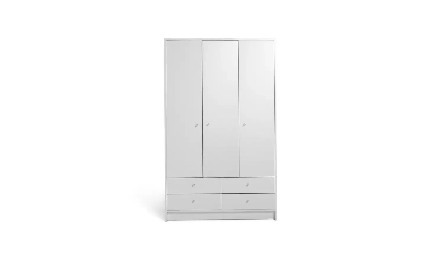 3 Door 4 Drawer Wardrobe White