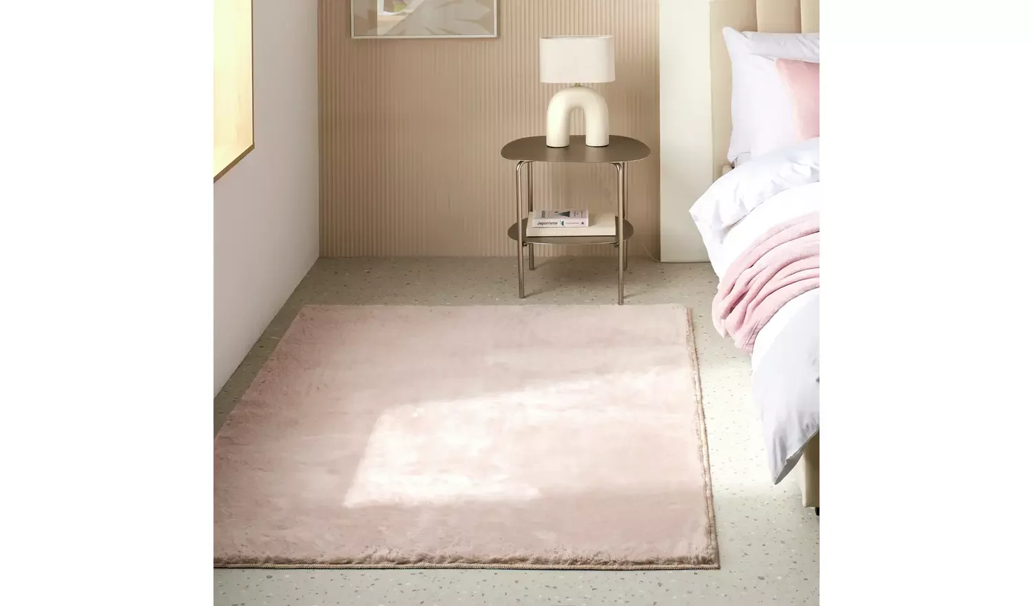 Cosy Soft Blush Short Pile Rug - 230x160cm