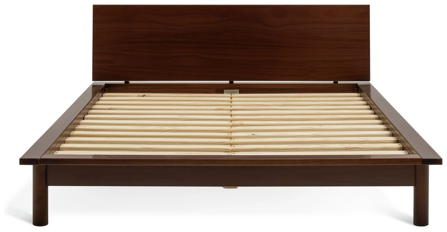 Habitat Akio Small Double Wooden Platform Bed Frame - Walnut 17161052_3.jpg