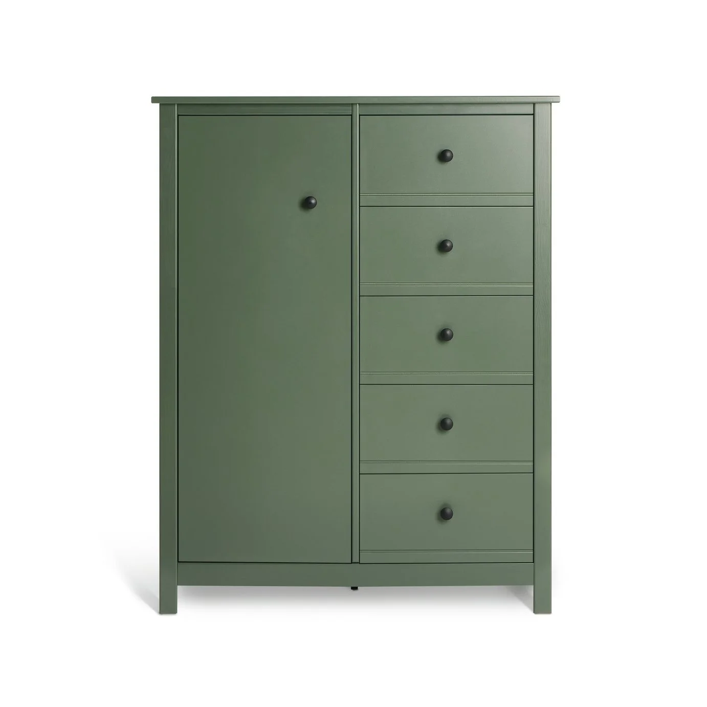 Habitat Brooklyn 1 Door 5 Drawer Short Wardrobe - Sage Green 17271911_3.jpg