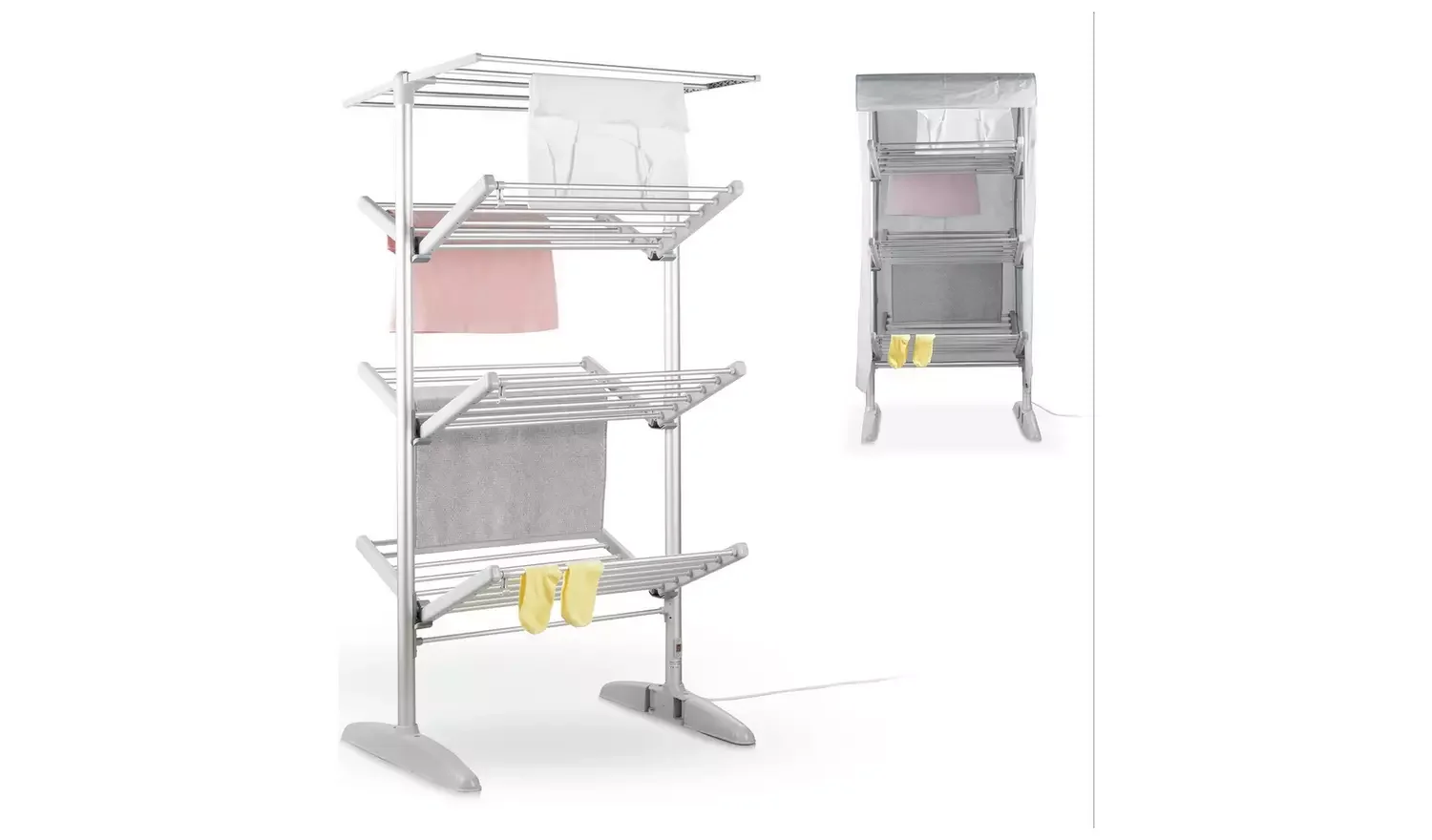 23m 4 Tier Heated Clothes Airer with Cover