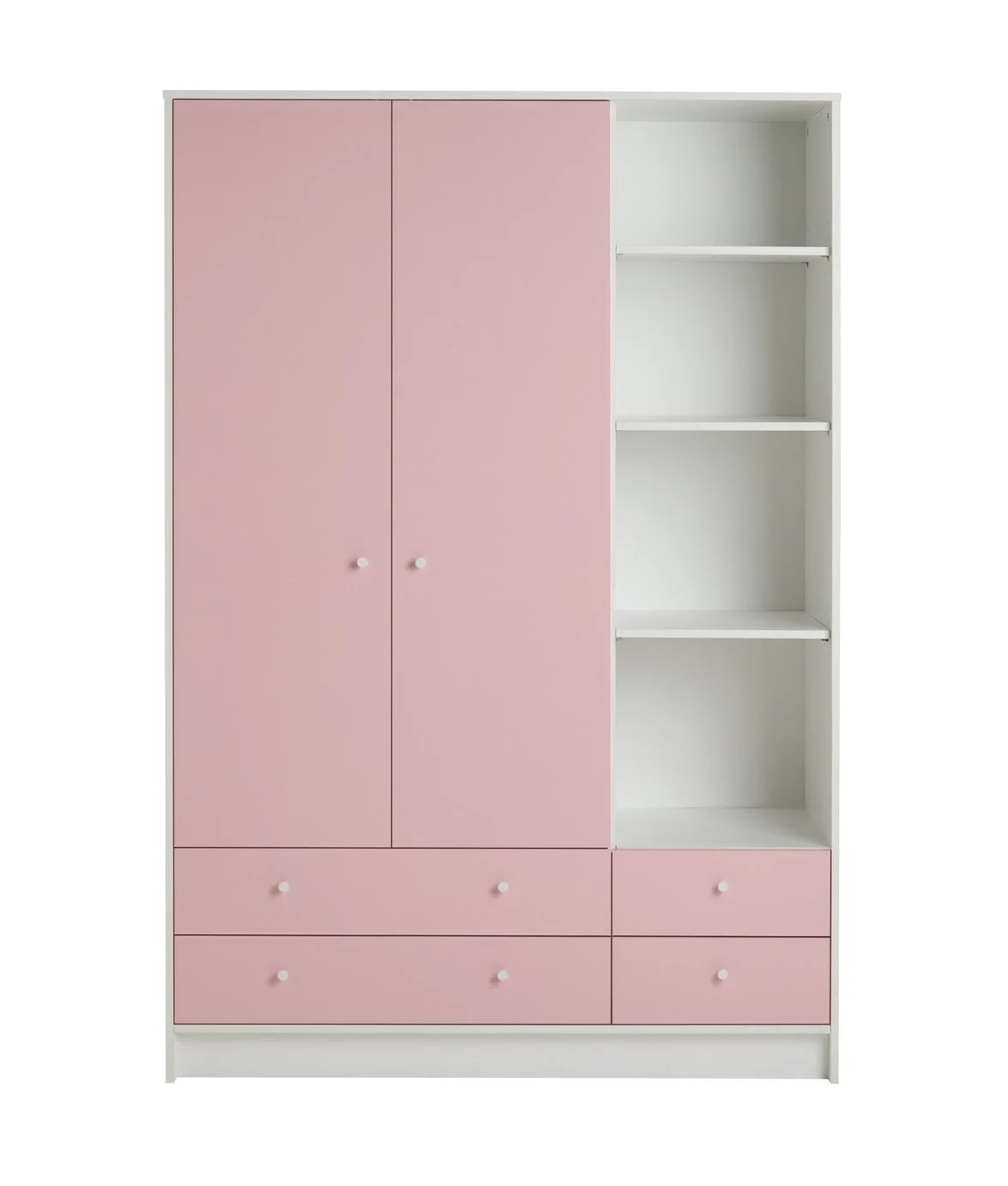 Argos Home Kids Malibu  2 Door 4 Drawer Wardrobe - Pink 11185089_5.jpg