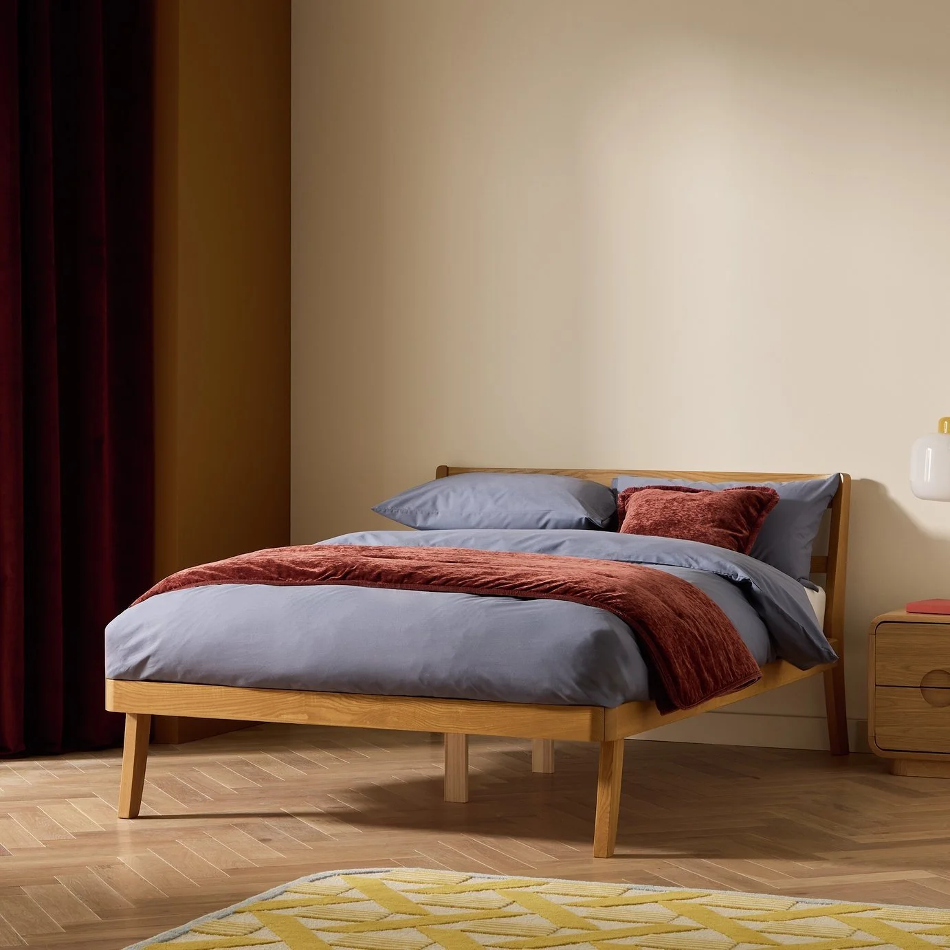 Habitat Tatsuma Double Wooden Bed Frame - Ash 19362880.jpg