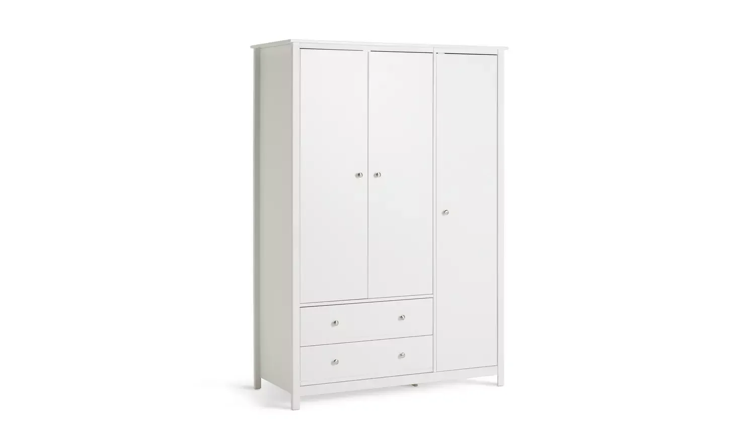 3 Door Wardrobe White