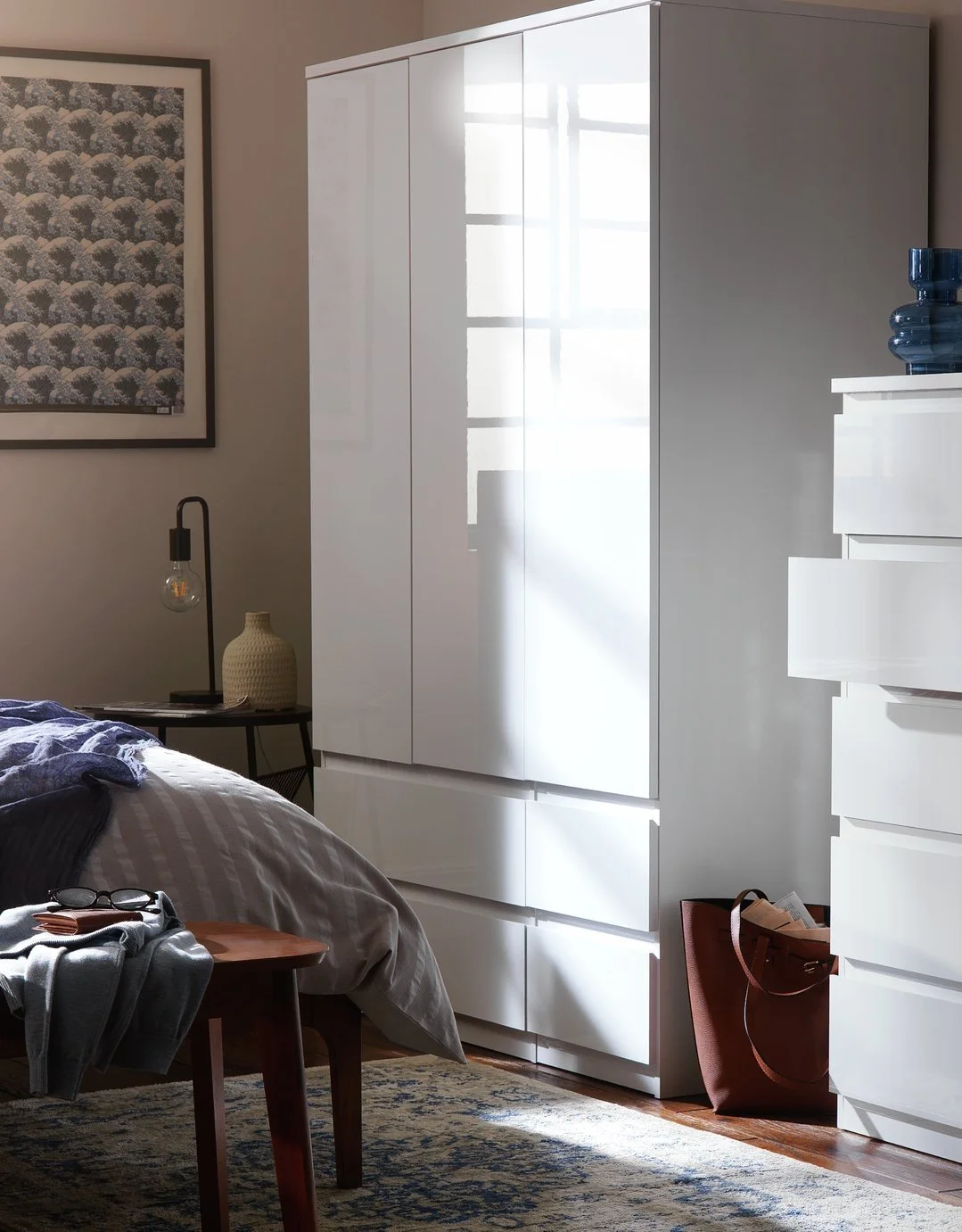 Argos Home Jenson 3 Door 4 Drawer Wardrobe - Matte White 17570681_7.jpg