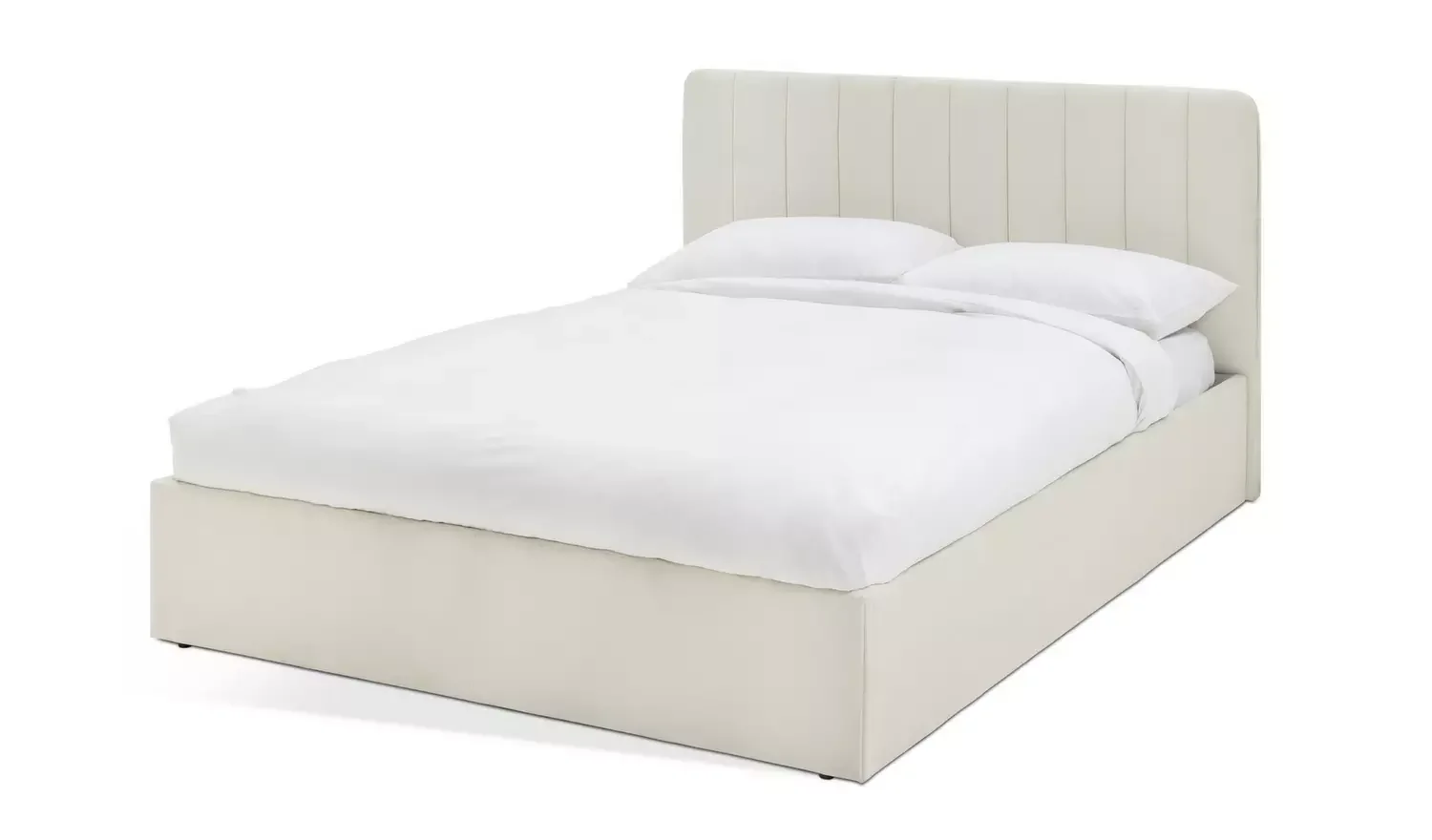 Kingsize End Lift Ottoman Bed Cream