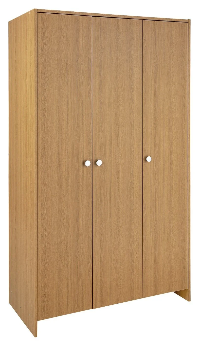 Argos Home Seville 3 Door Wardrobe - Oak Effect 19402465_2.jpg