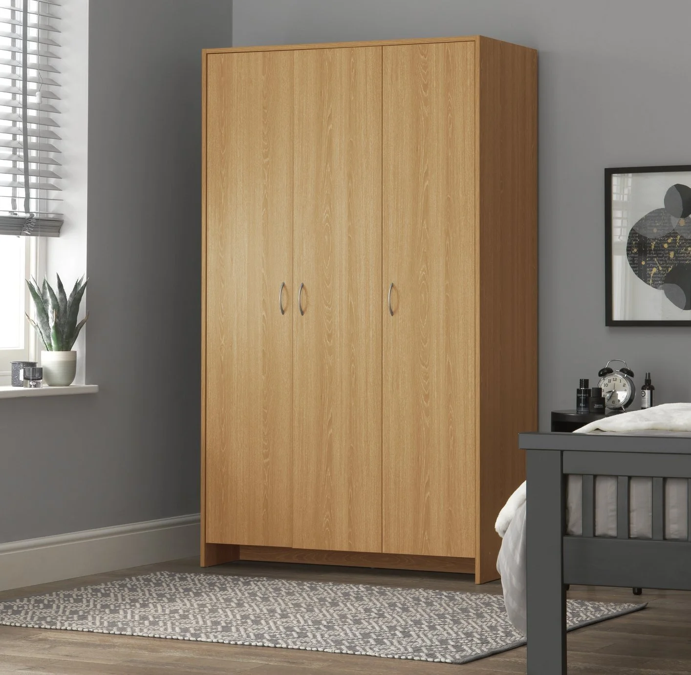 Argos Home Seville 3 Door Wardrobe - Oak Effect 19402465.jpg