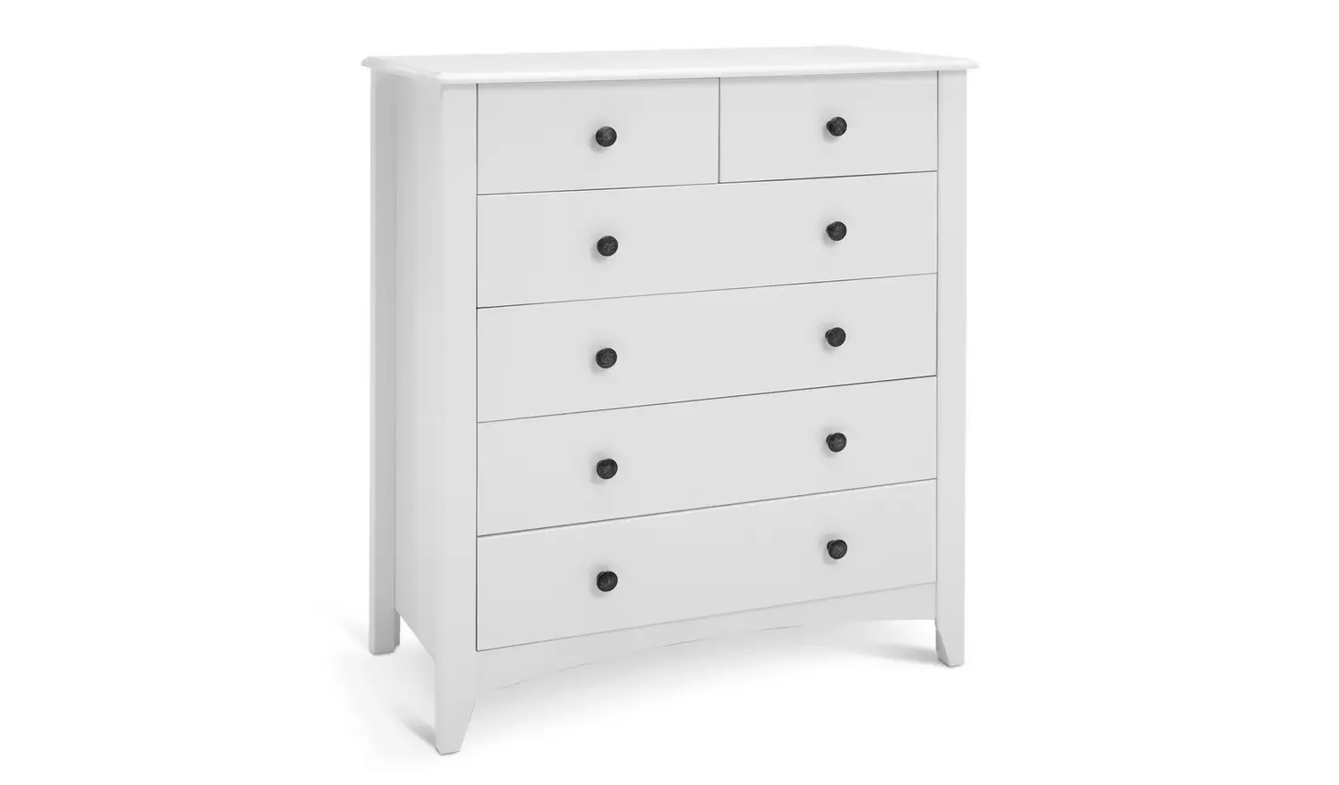 Slim 6 Drawer Chest White