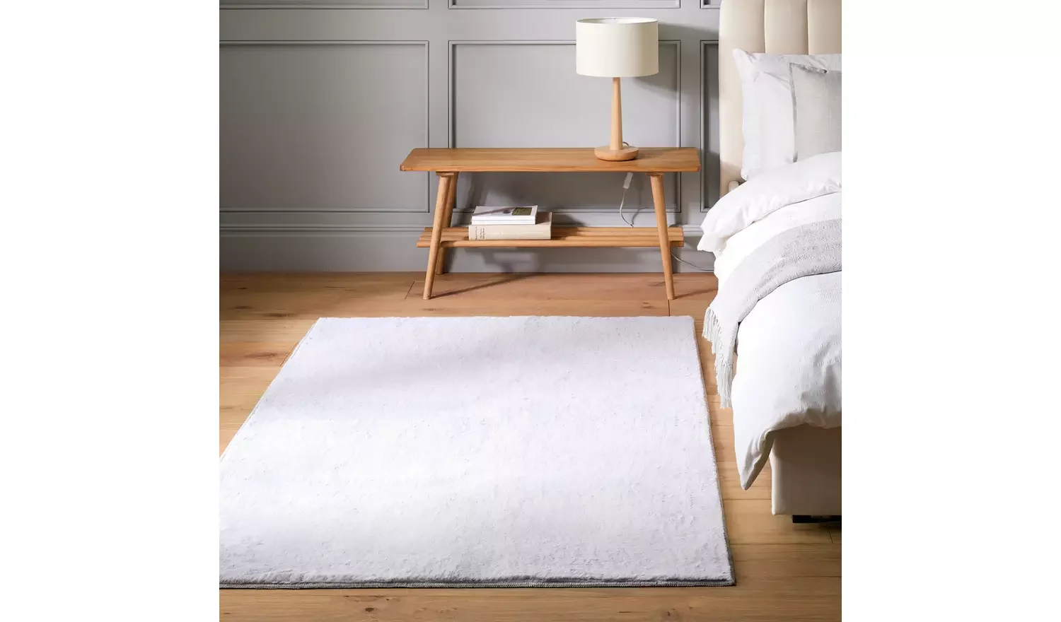 Cosy Soft Dove Grey Short Pile Rug - 170x120cm
