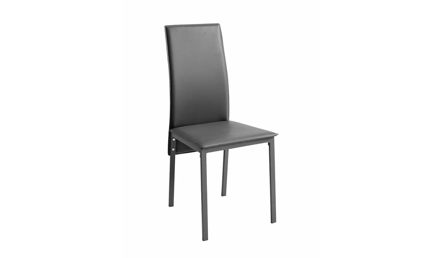 2 Lido Metal Dining Chairs - Grey