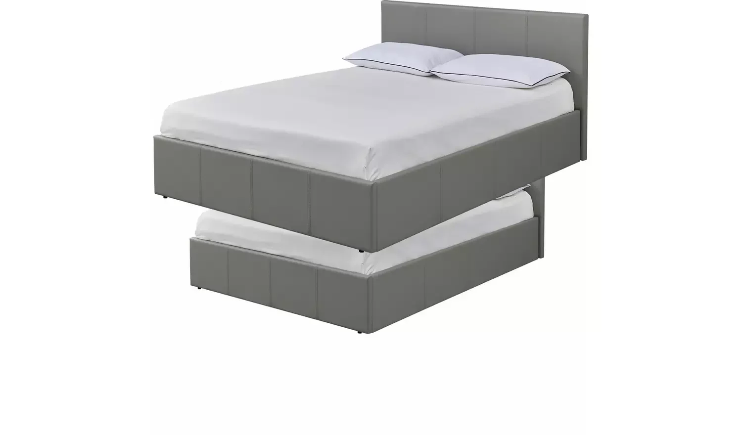Small Double End Opening Bed Frame in Grey 9523791