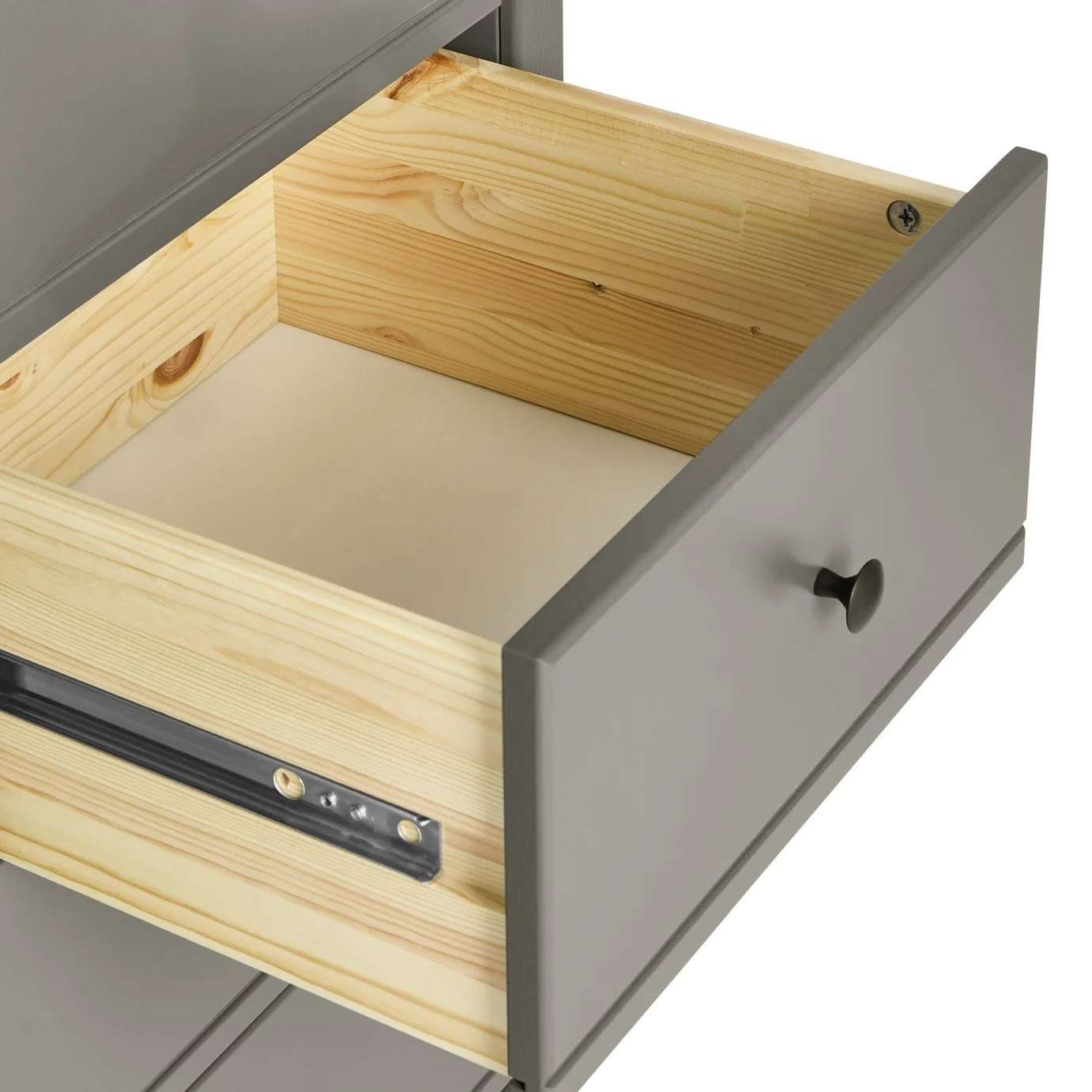 Habitat Brooklyn 1 Door 5 Drawer Short Wardrobe - Grey 17656691_4.jpg