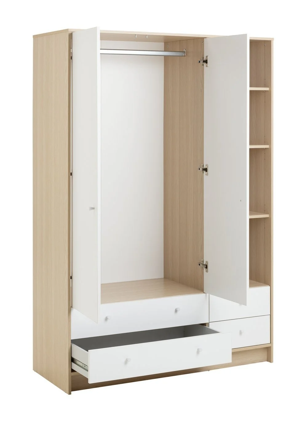 Argos Home Kids Malibu 2 Door 4 Drawer Wardrobe - White 13419722_8.jpg