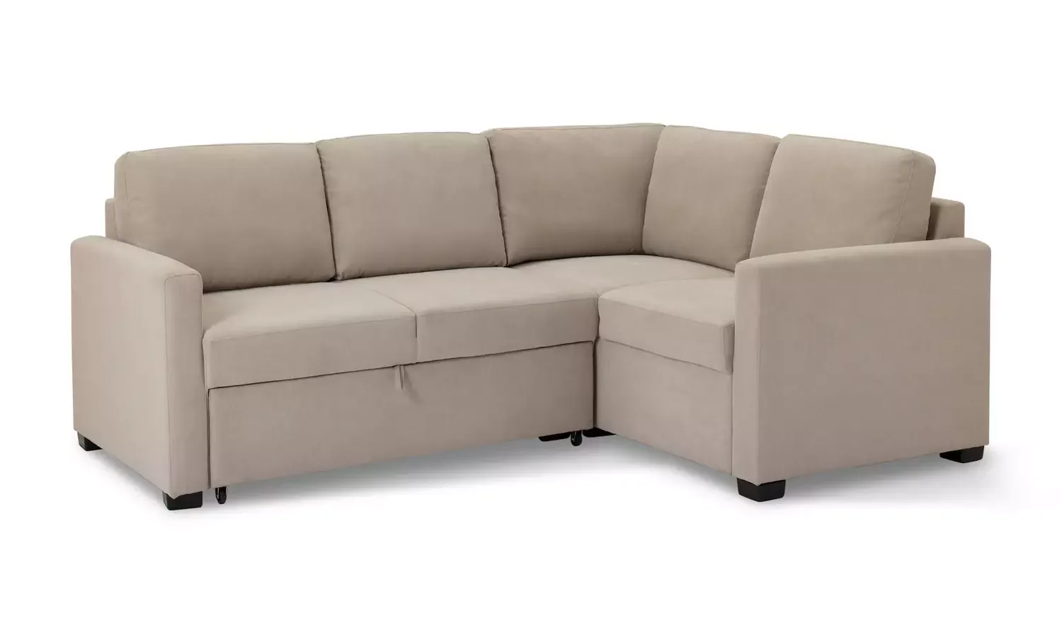 Fabric Right Hand Corner Sofa Bed - Natural