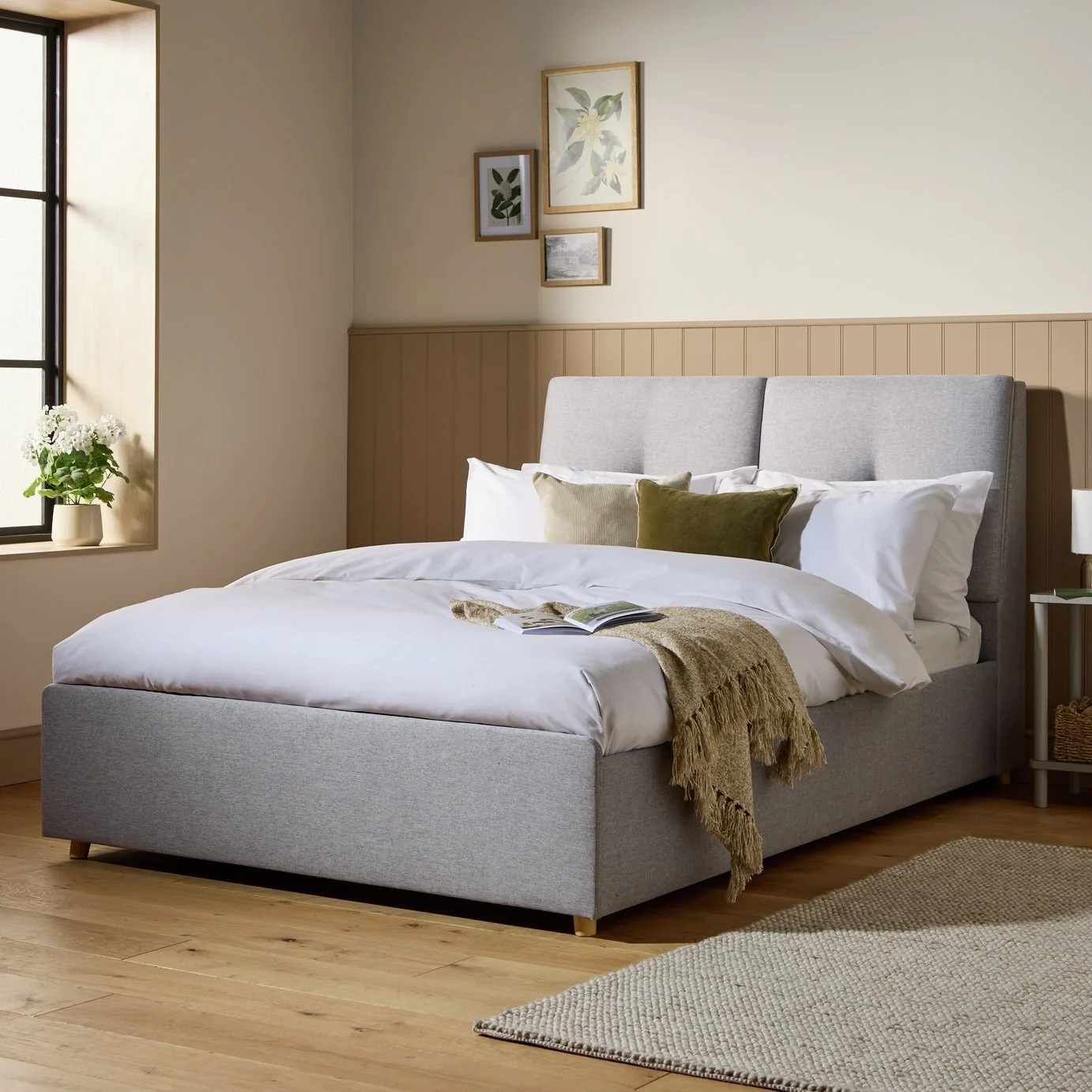 Argos Home Jakob Double Ottoman Bed Frame - Grey 14375528.jpg