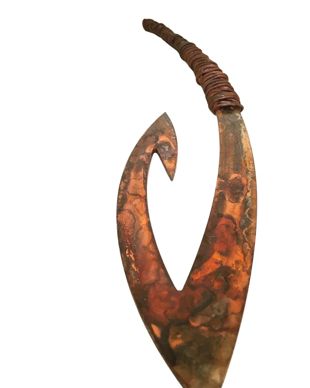 Rusty Matika - Corten Fish Hook by Grounded Art NZ The Art Shed Rusty Matika - Corten Fish Hook by Grounded Art NZ The Art Shed