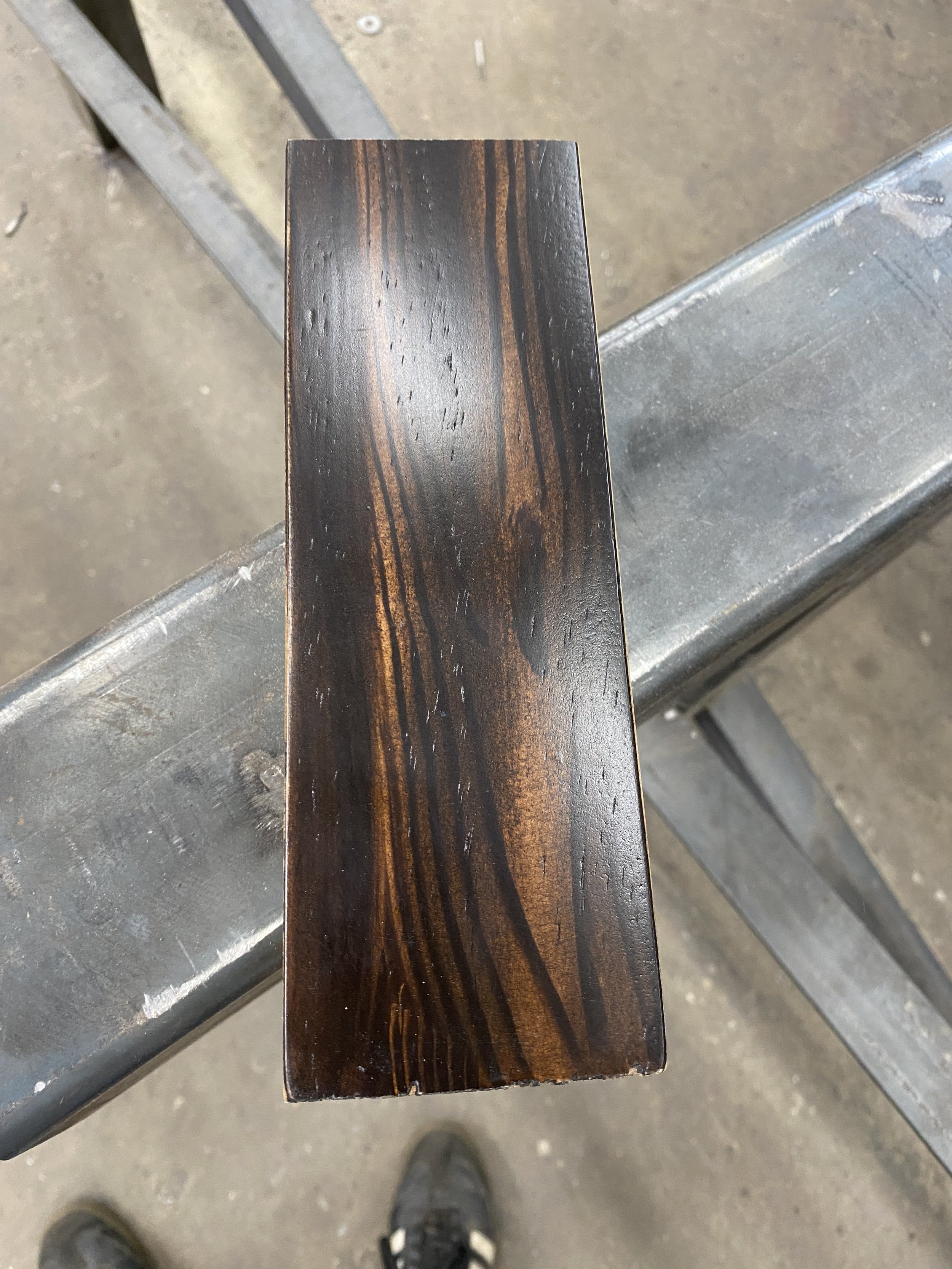No one would say the Accoya is as beautiful as the sapele mahogany. I will say that I am grateful that despite the material's resistance to capillary action, authentic oil stain penetrates sufficiently and bonds to create the finish you see here.