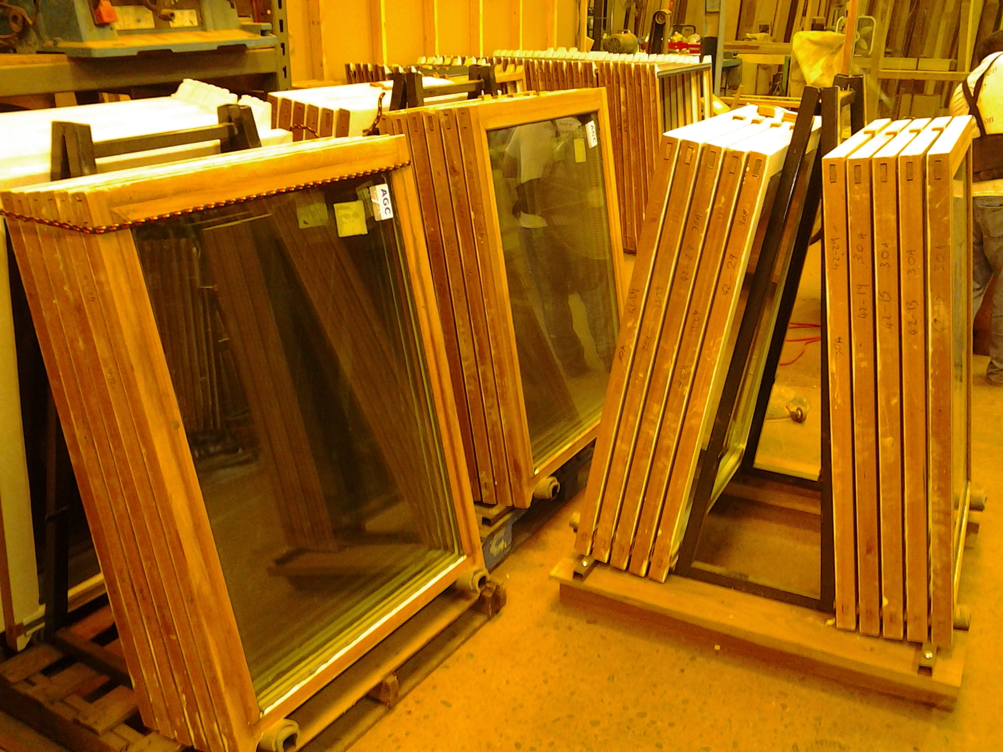 These sash will go back to window frames that are 120 years old. Glass in them is insulating with low-E film and blast resistant vinyl interlayers.