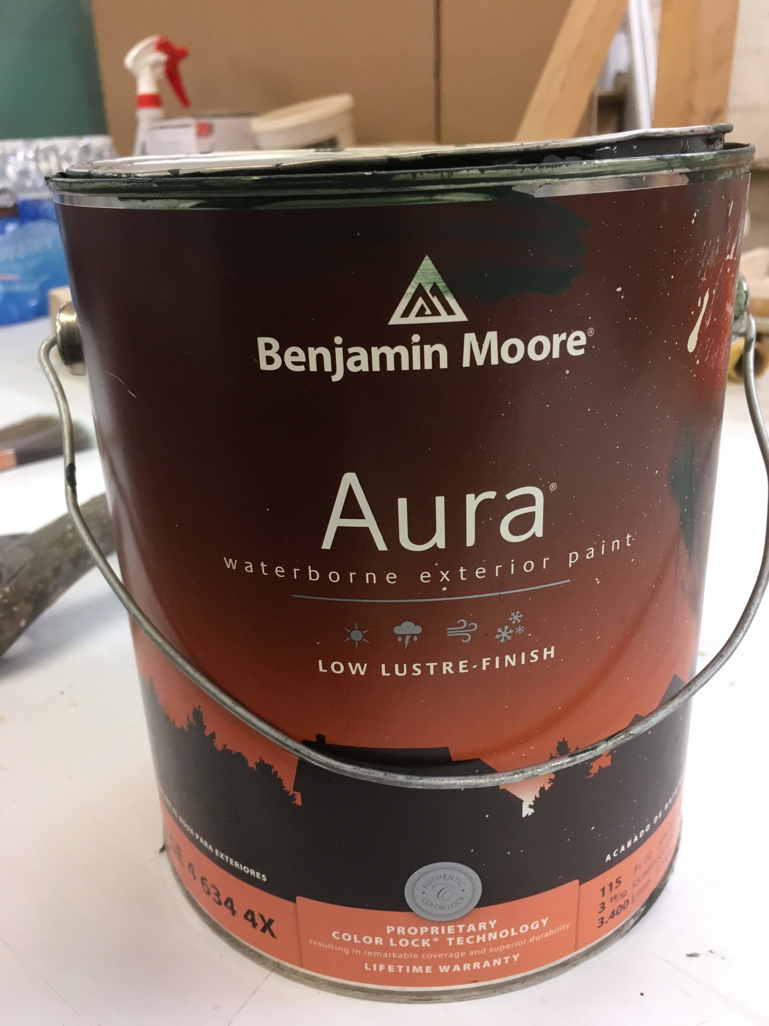My Benjamin Moore rep says this is the best paint they’ve ever made, and we agree. Expensive and worth it, high-bond, color retention, and most important for operable wooden windows, a surface tension higher than most other acrylic paints.