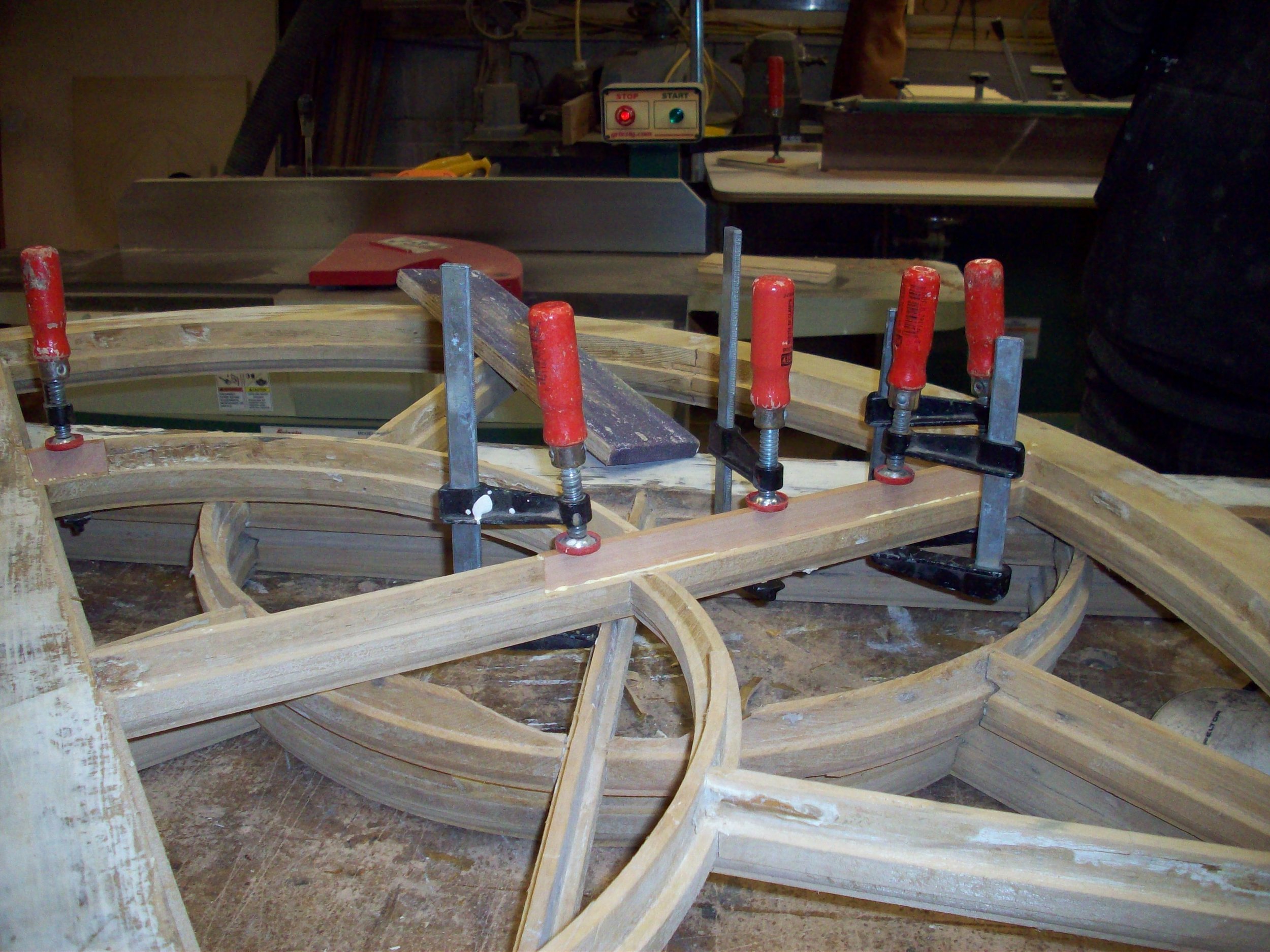 This is a common failure particularly on thicker sash. We replace the muntin fin with Sapele Mahogany. This added element sits in a groove at its base and in a shallow mortise at its ends.