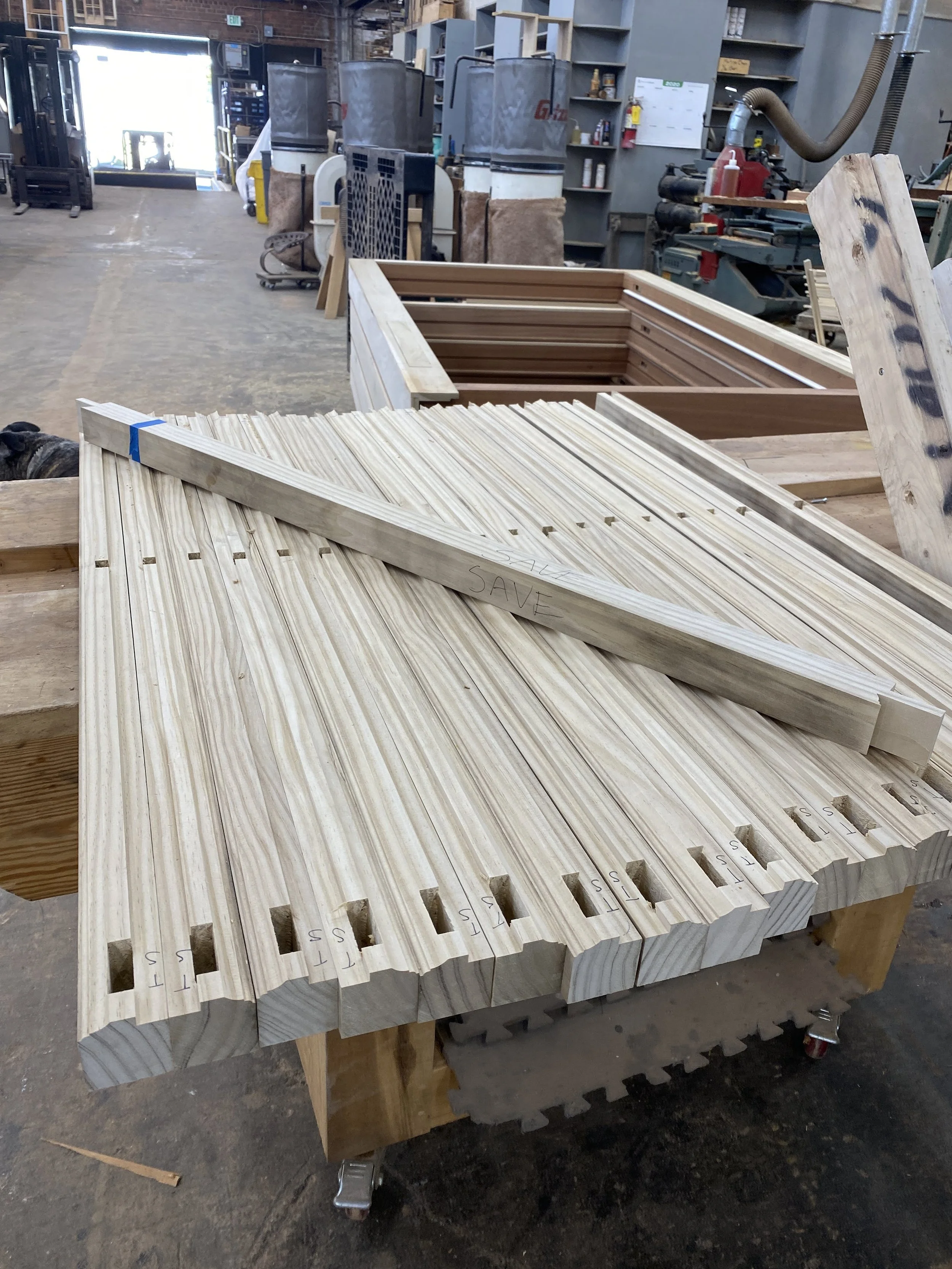 Window stiles for the 225 year old Bank of Alexandria. An excellent project to employ Accoya where we reproduced over 100 sash all with pre-industrial revolutionary joinery.