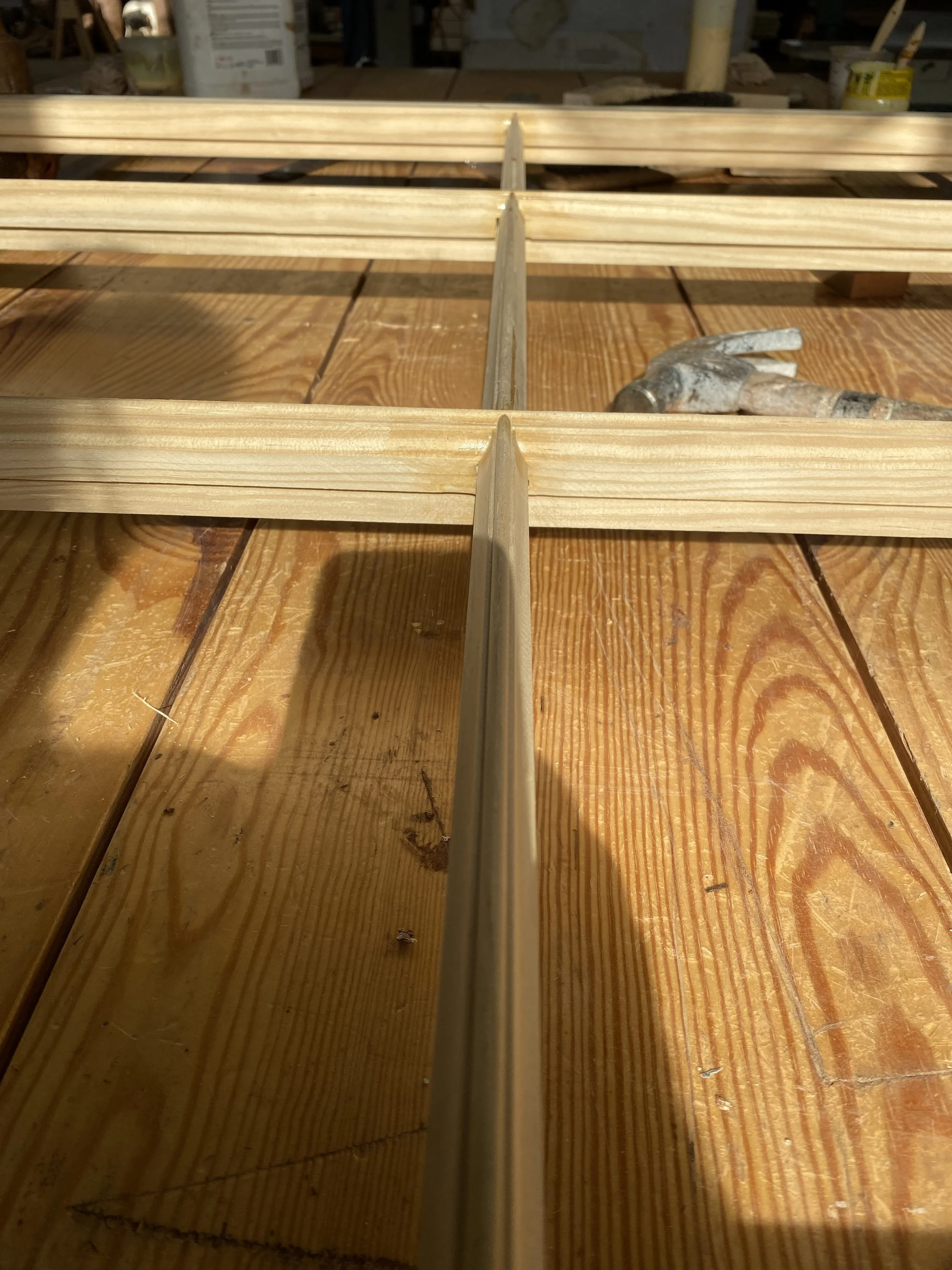 The softer Accoya cuts muntins of this quality in a single pass of a 1 inch diameter router bit. 