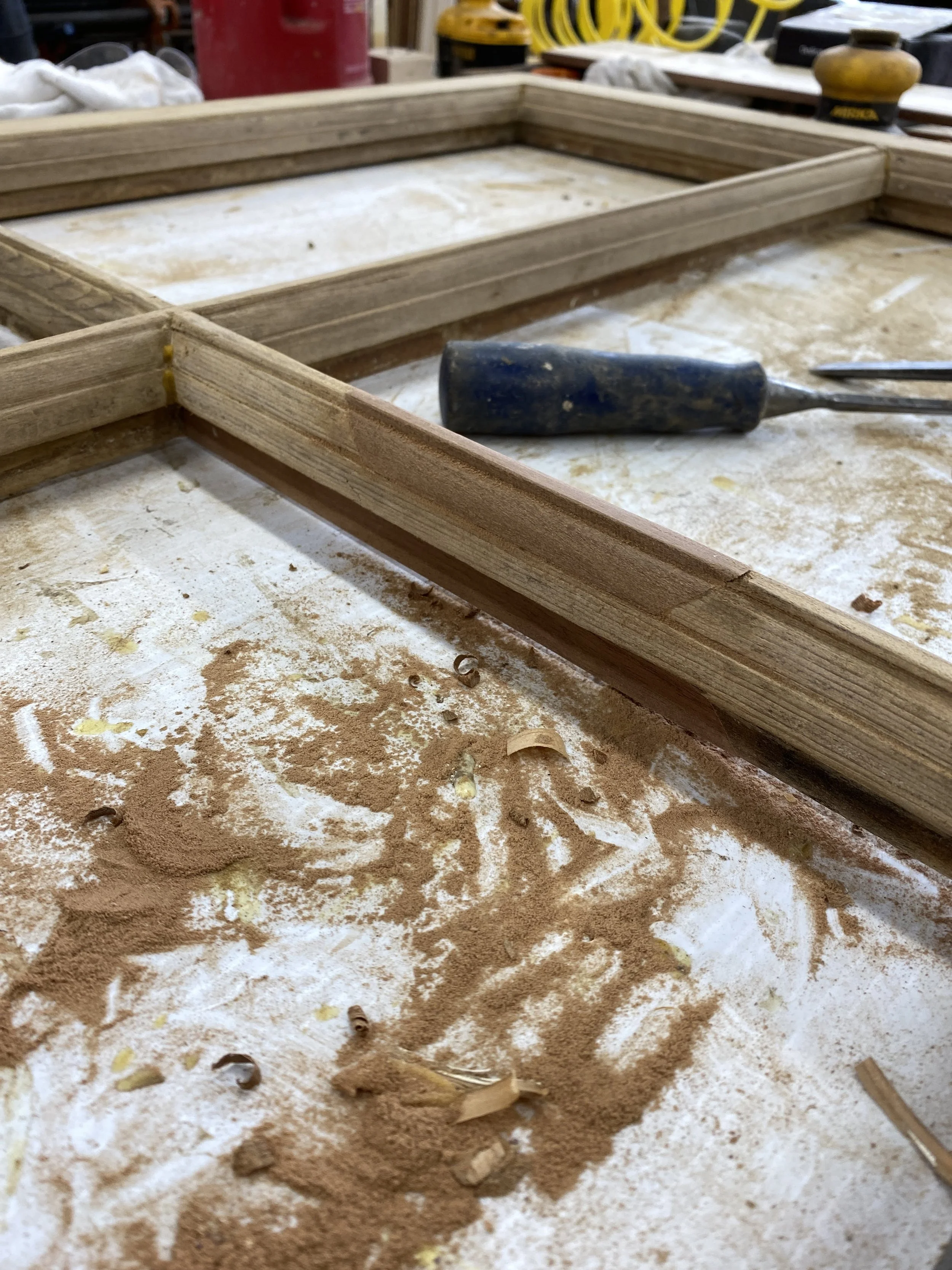 Sapele mahogany from Central Africa is naturally enduring on par with the first growth north eastern white pine in America. We have used it for decades and yet the Accoya excels in two areas:
1) Sapele is significantly harder than Accoya, making mach