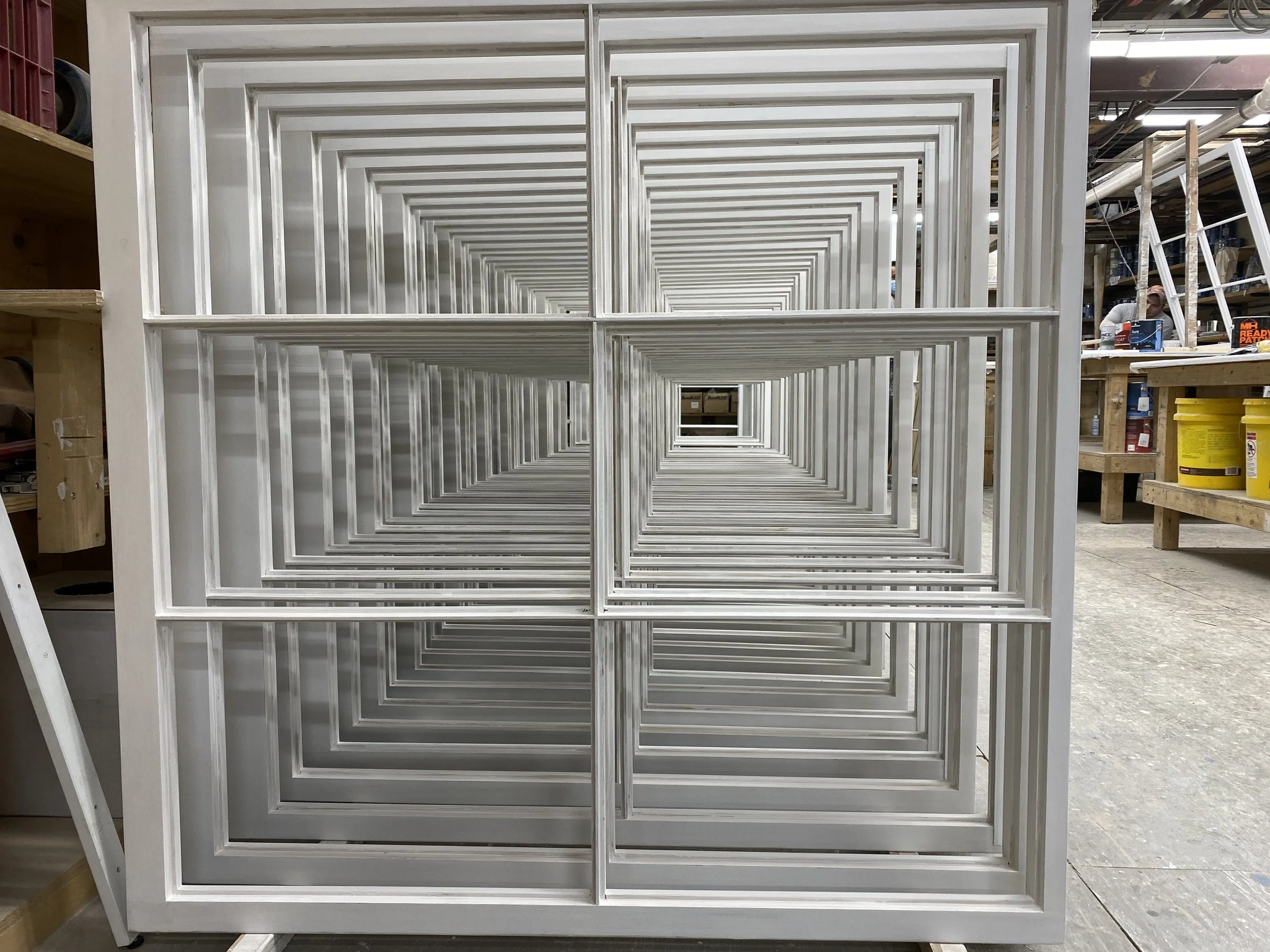 Accoya sash ready for the Old Bank of Alexandria. Folks chose to use modern laminated glass since no historic glass remained.