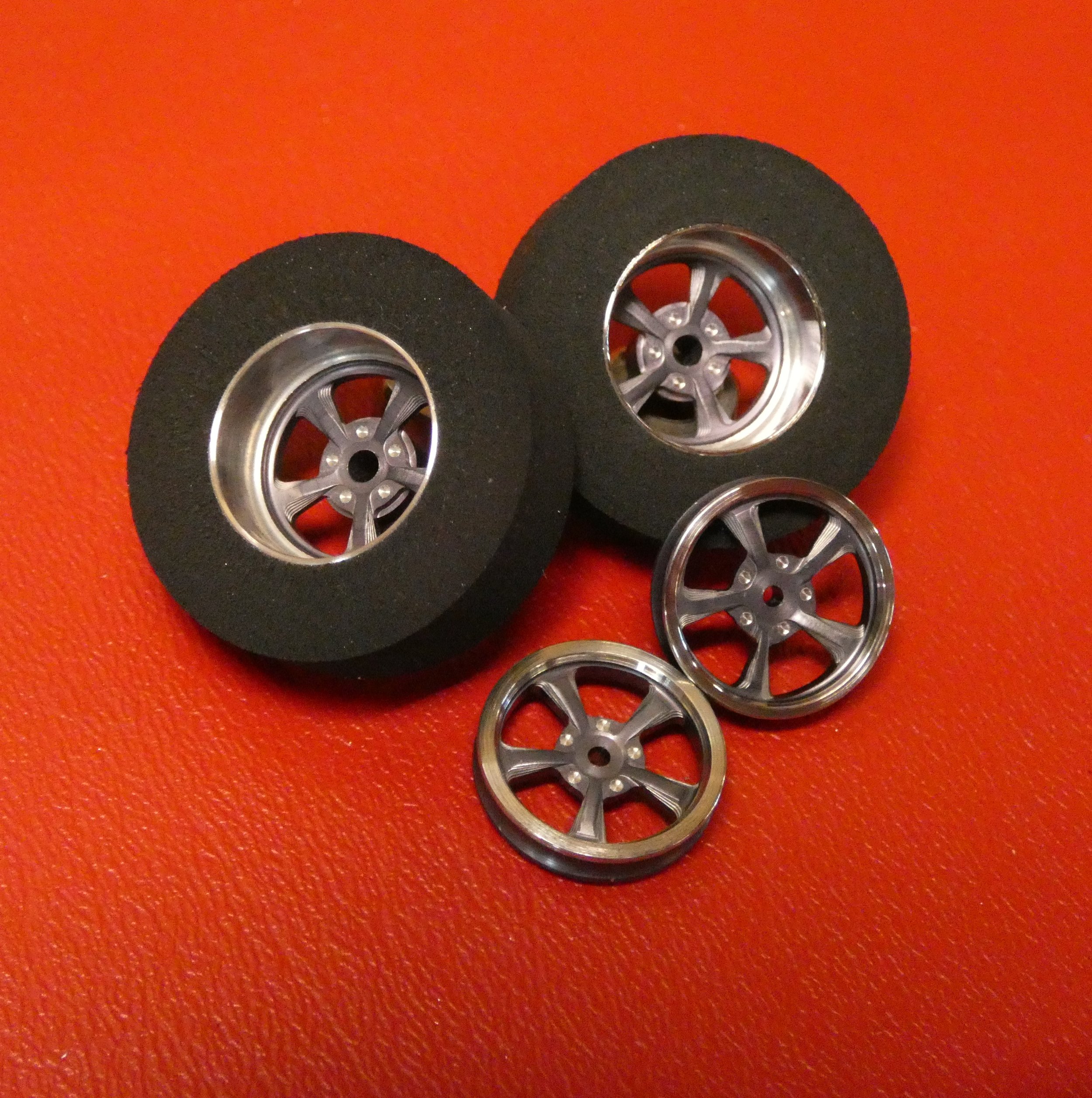 Slot car Tires mounted and trued