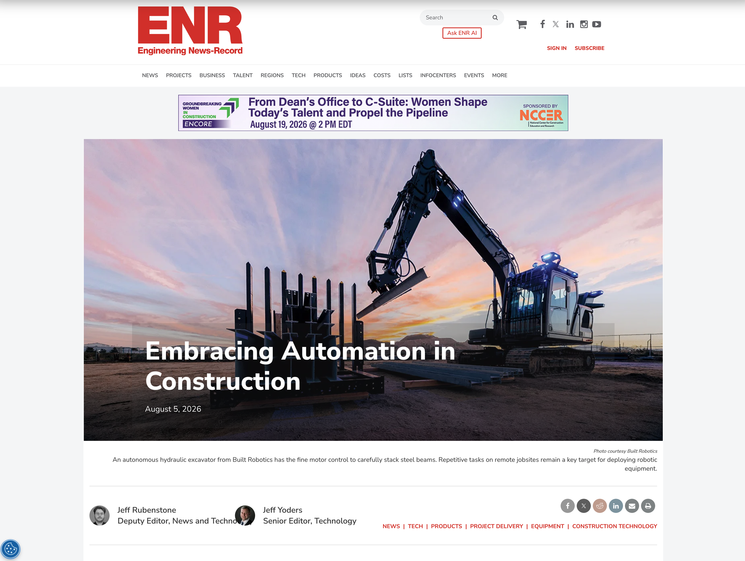 Embracing Automation in Construction