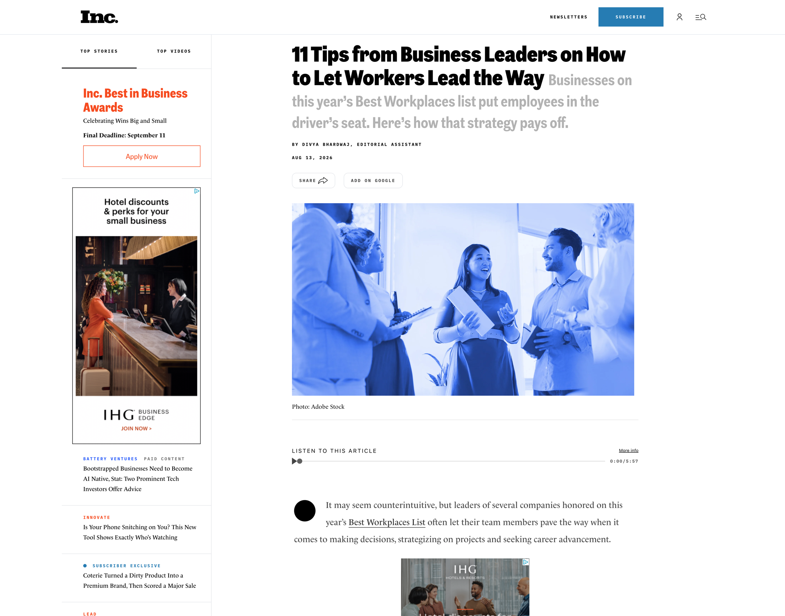 11 Tips from Business Leaders on How to Let Workers Lead the Way