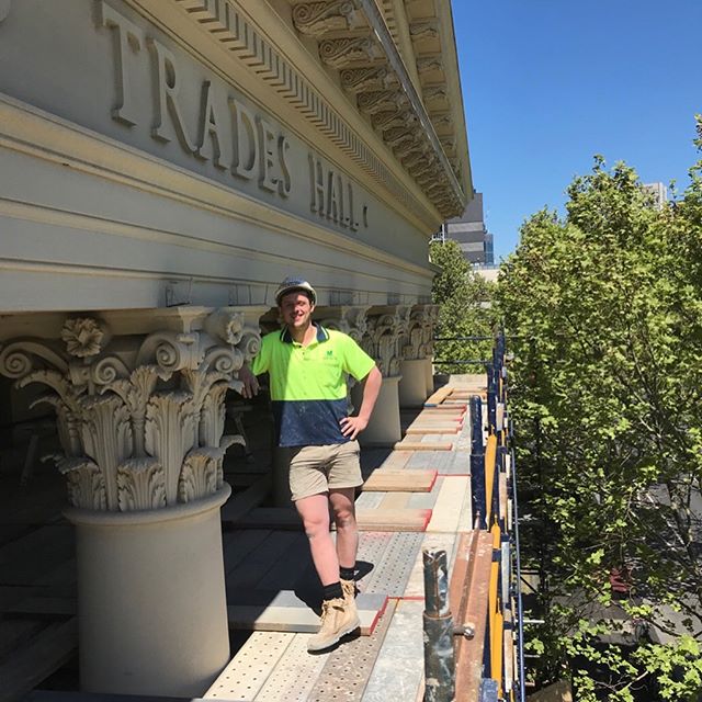 Lathen Plaster Ceiling at Trade&rsquo;s Hall. Stabilization and repairs using Westox RAP system.  #heritage #restoration #westox #tradeshallmelbourne