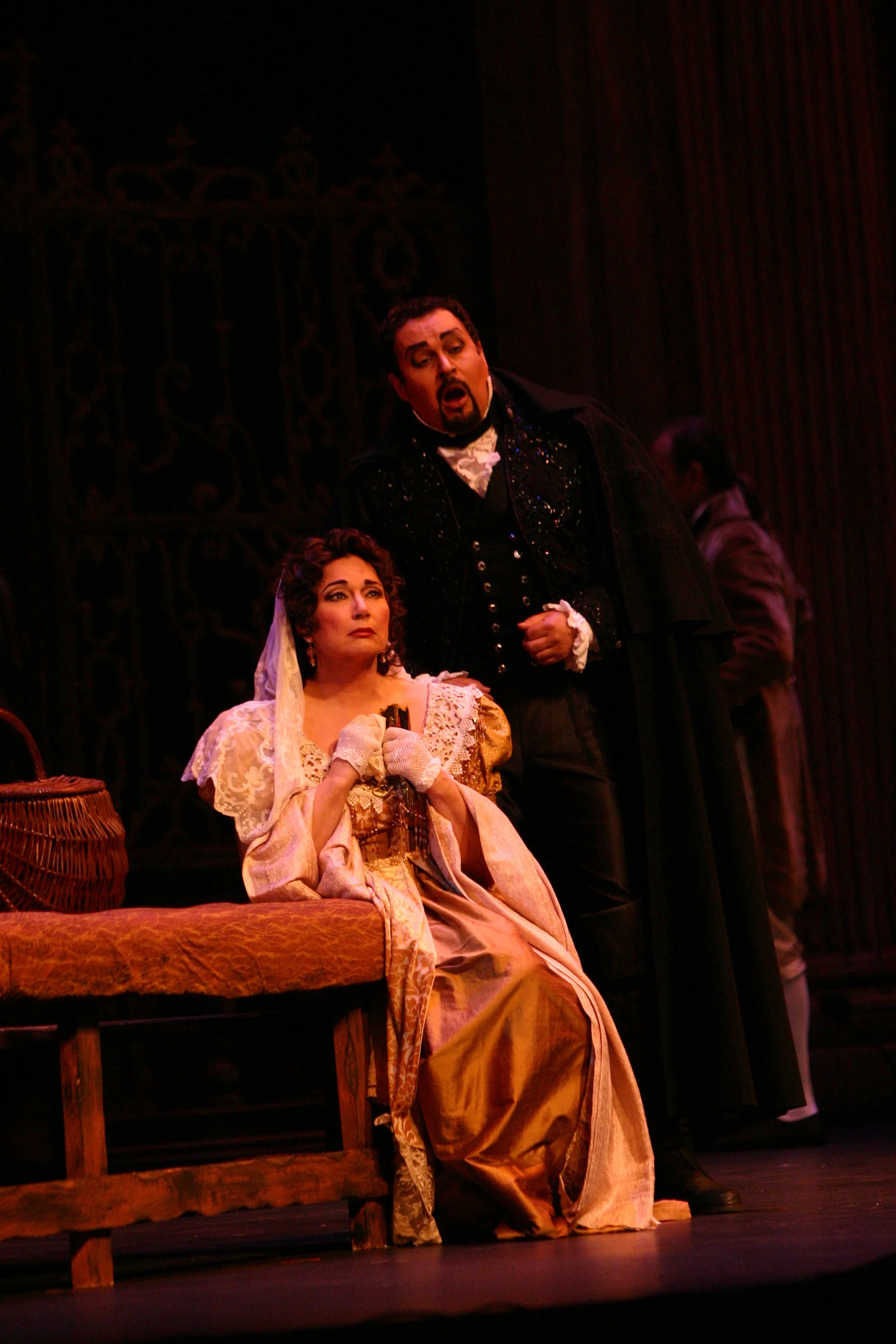 Scarpia in Tosca, w: soprano Carol Vaness.JPG