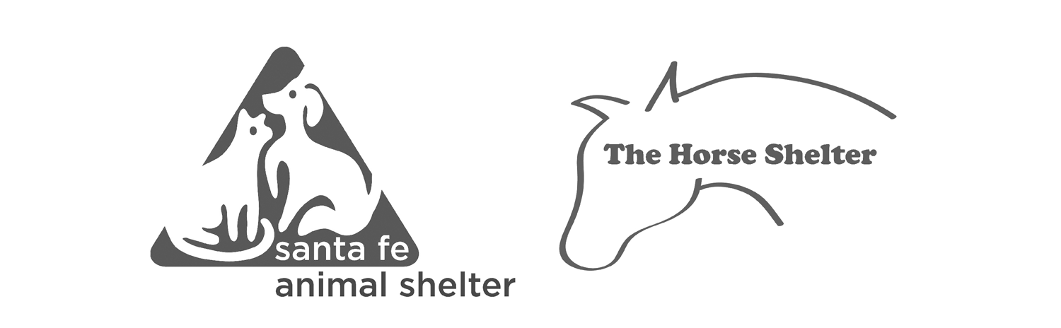 Santa Fe Animal Shelter and The Horse Shelter logos