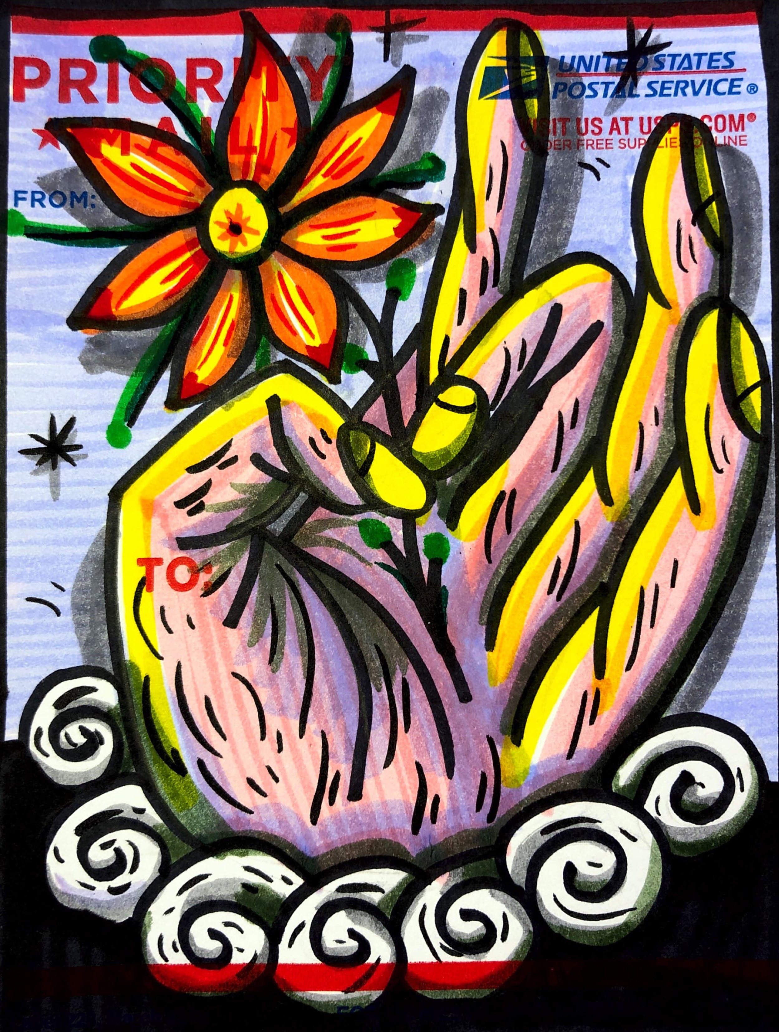 Mudra with Flower