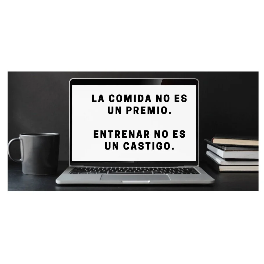 Entrenar no es un castigo y la comida no es un premio.