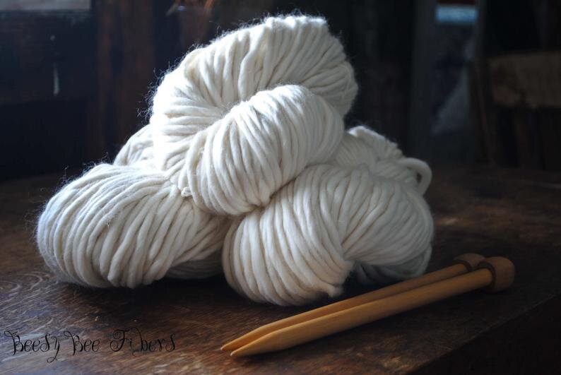 100% Extrafine Merino Wool: 5 Bulky Weight Roving Yarn, Cuddly, Strong &  Super Soft for Next to Skin Winter Knits. Bae Domestic Bliss 
