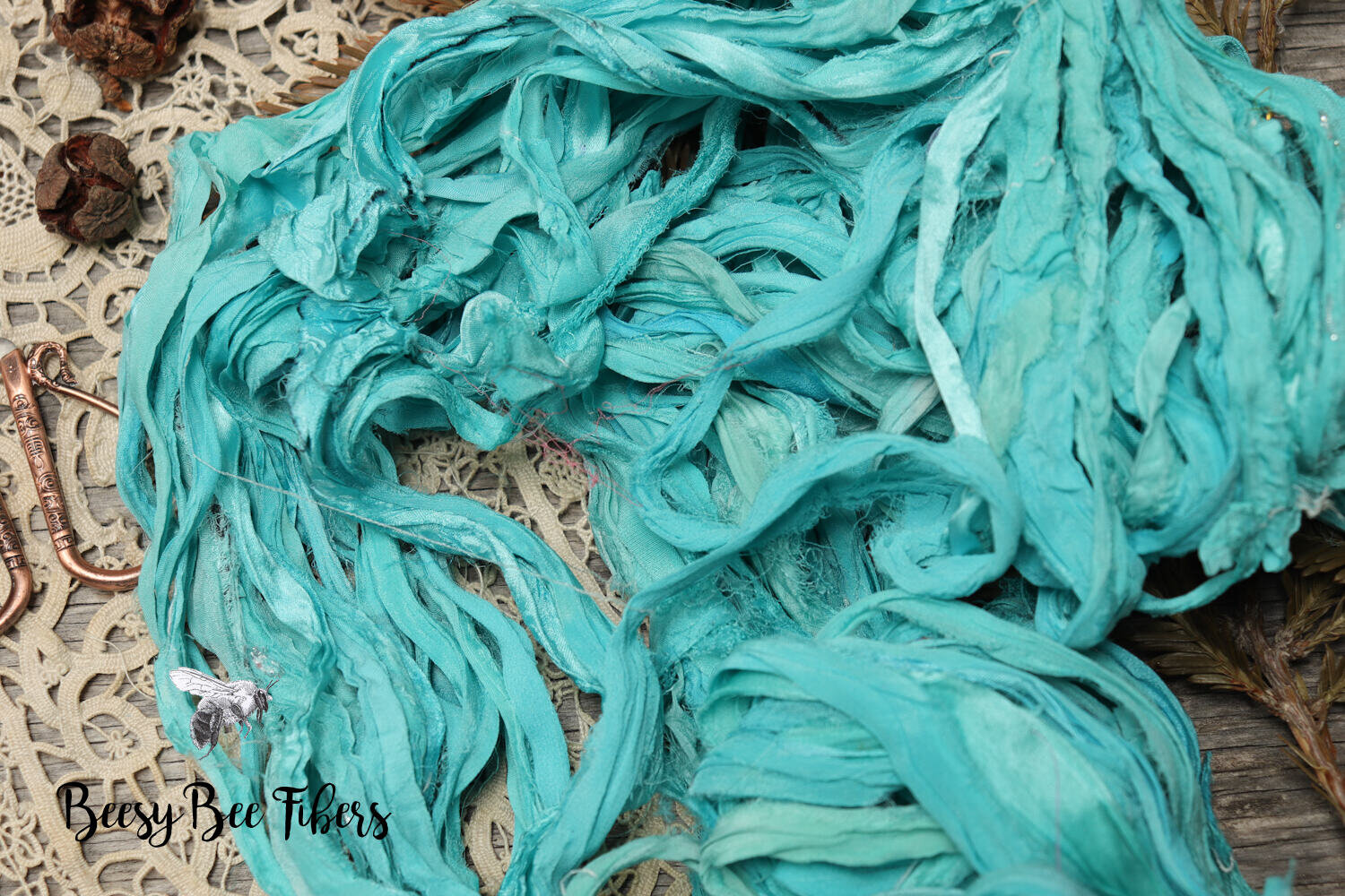 Recycled Sari Silk Ribbon - Fair Trade — Beesybee Fibers