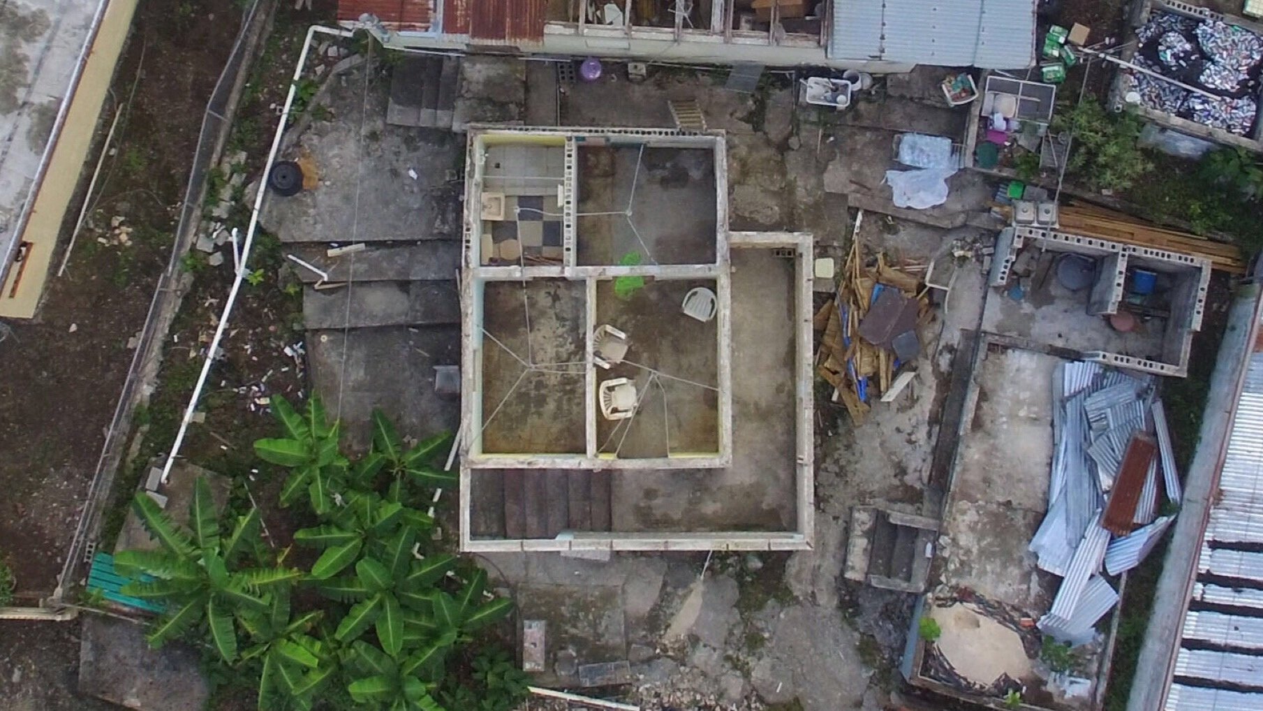  Drone view of María’s house. Photo by Luisel Zayas. 