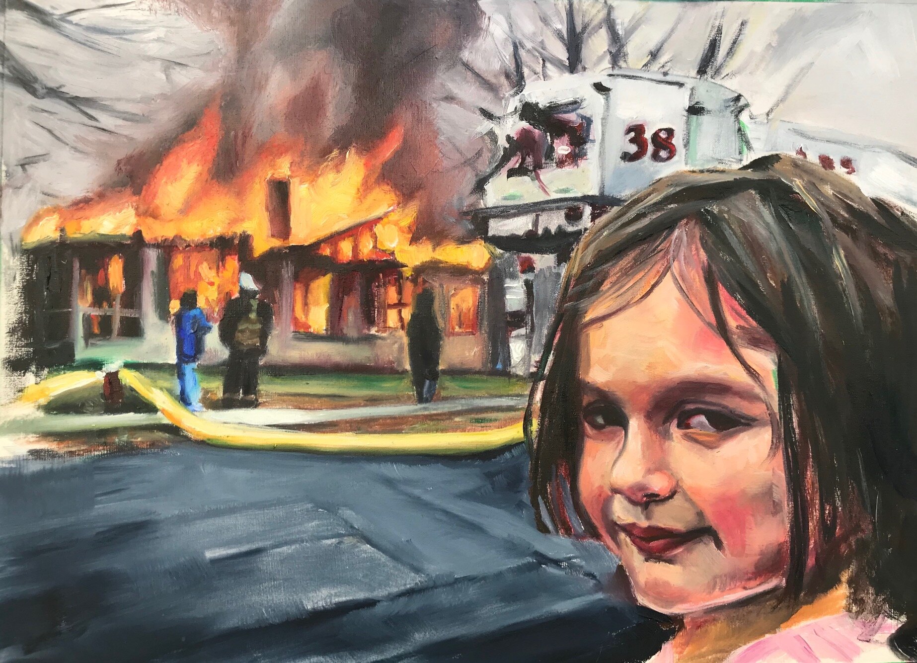 Disaster Girl Painting