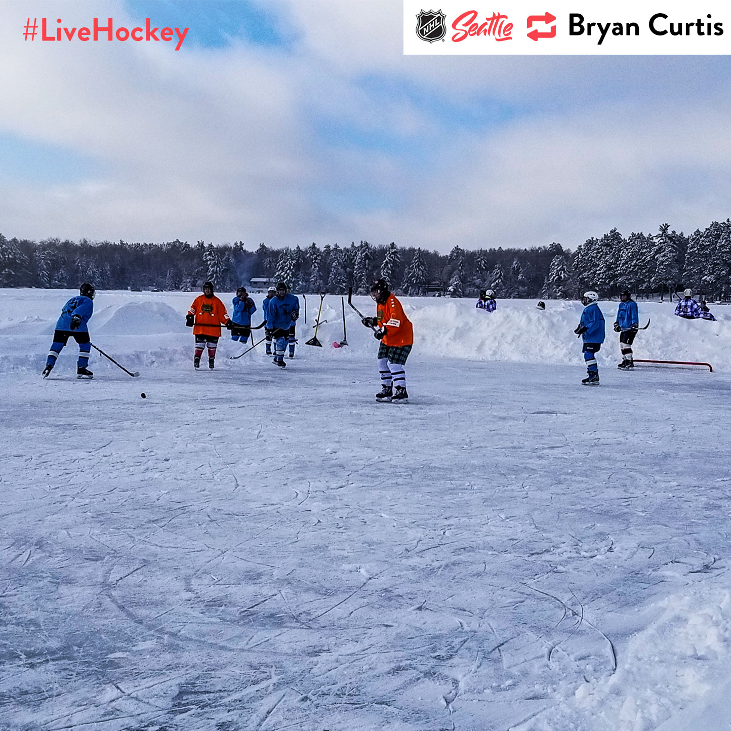 "Pond Hockey at 21 below zero in Wisconsin!"