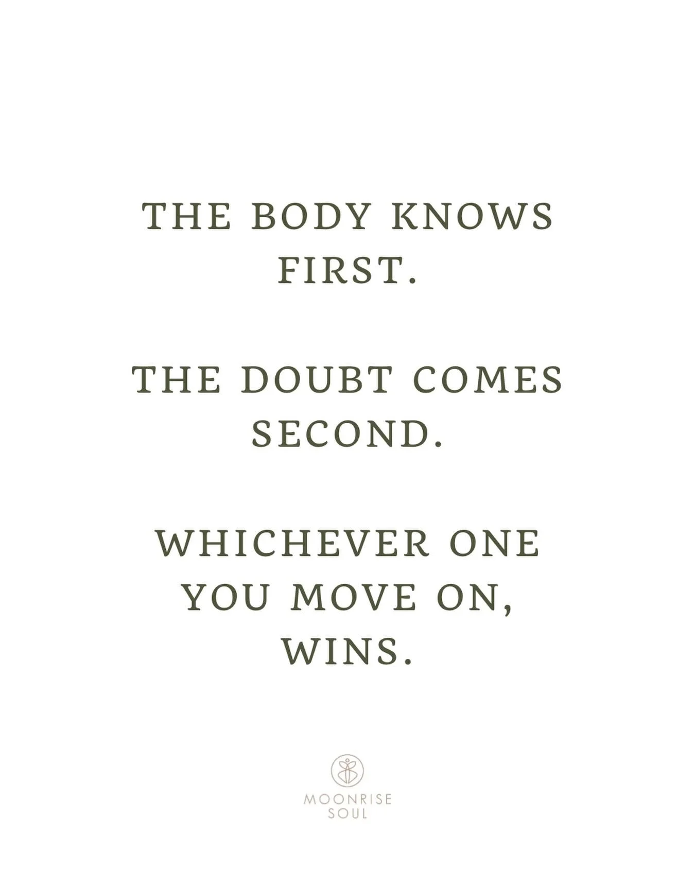 The window between noticing and second guessing is small. Start noticing which one you act on.