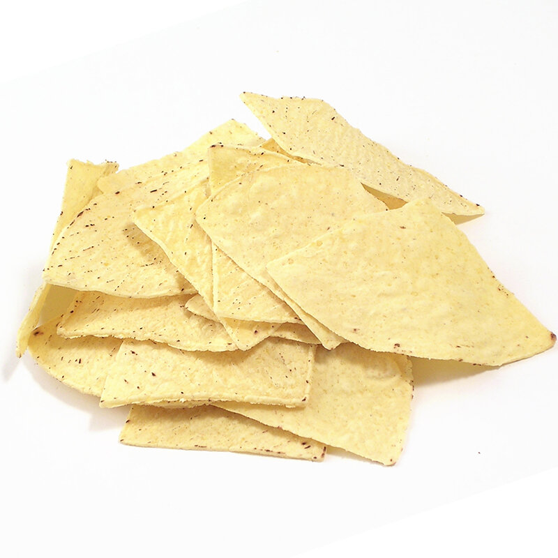 Round Edge, Thin Cut Unfried Yellow Corn Chips