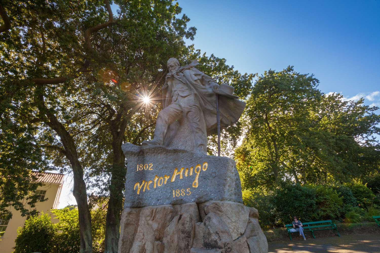 Victor Hugo statue in Candie Gardens