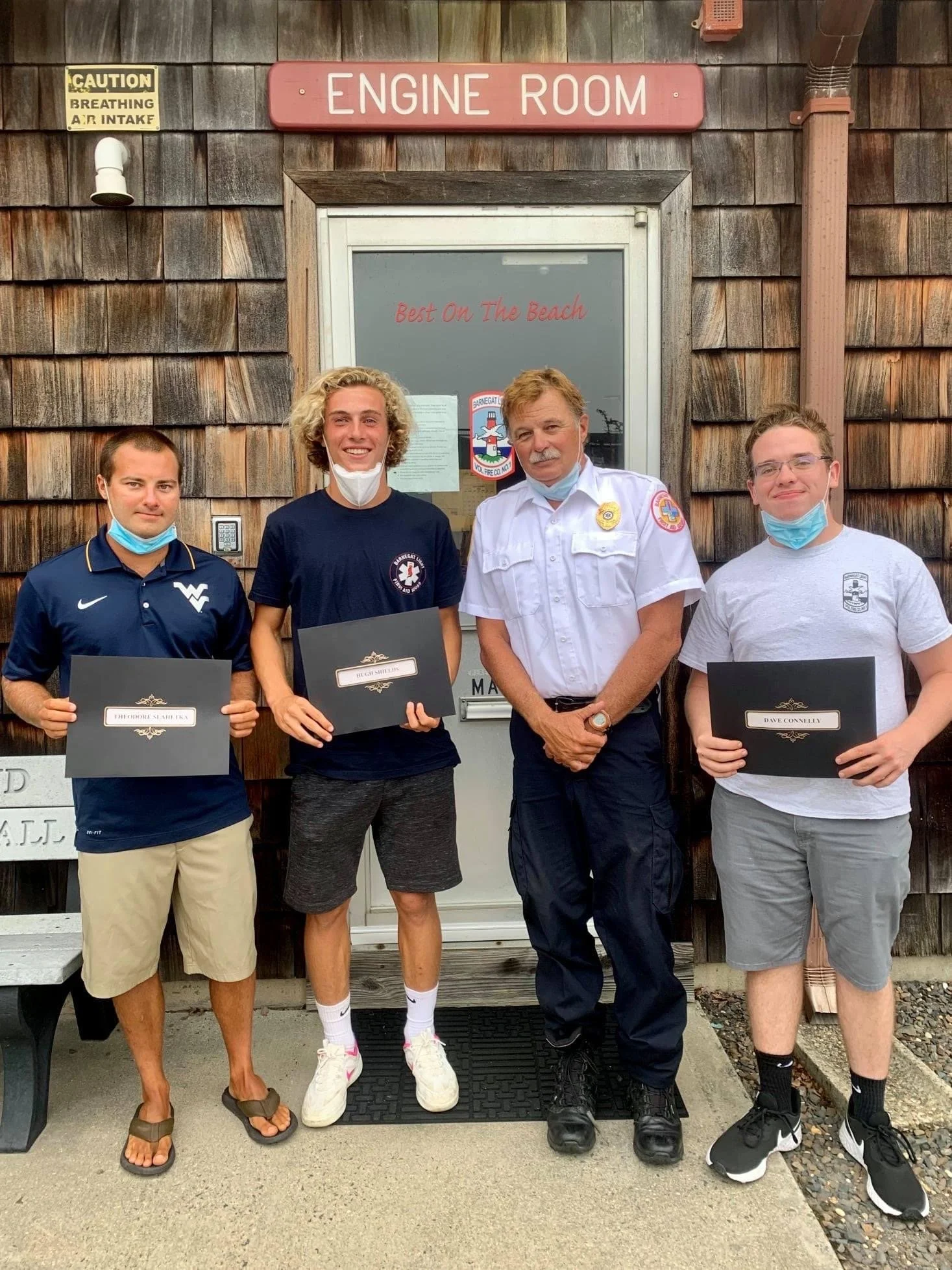  RECEIVING AWARD FROM THE TOWN OF BARNEGAT LIGHT FOR RESPONDING TO A CARDIAC ARREST 