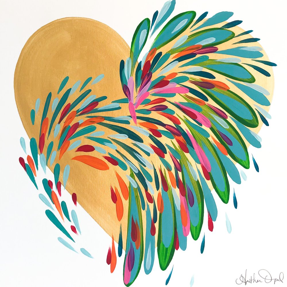 Lucky Clover, Canvas Print — Heather Opal Artwork